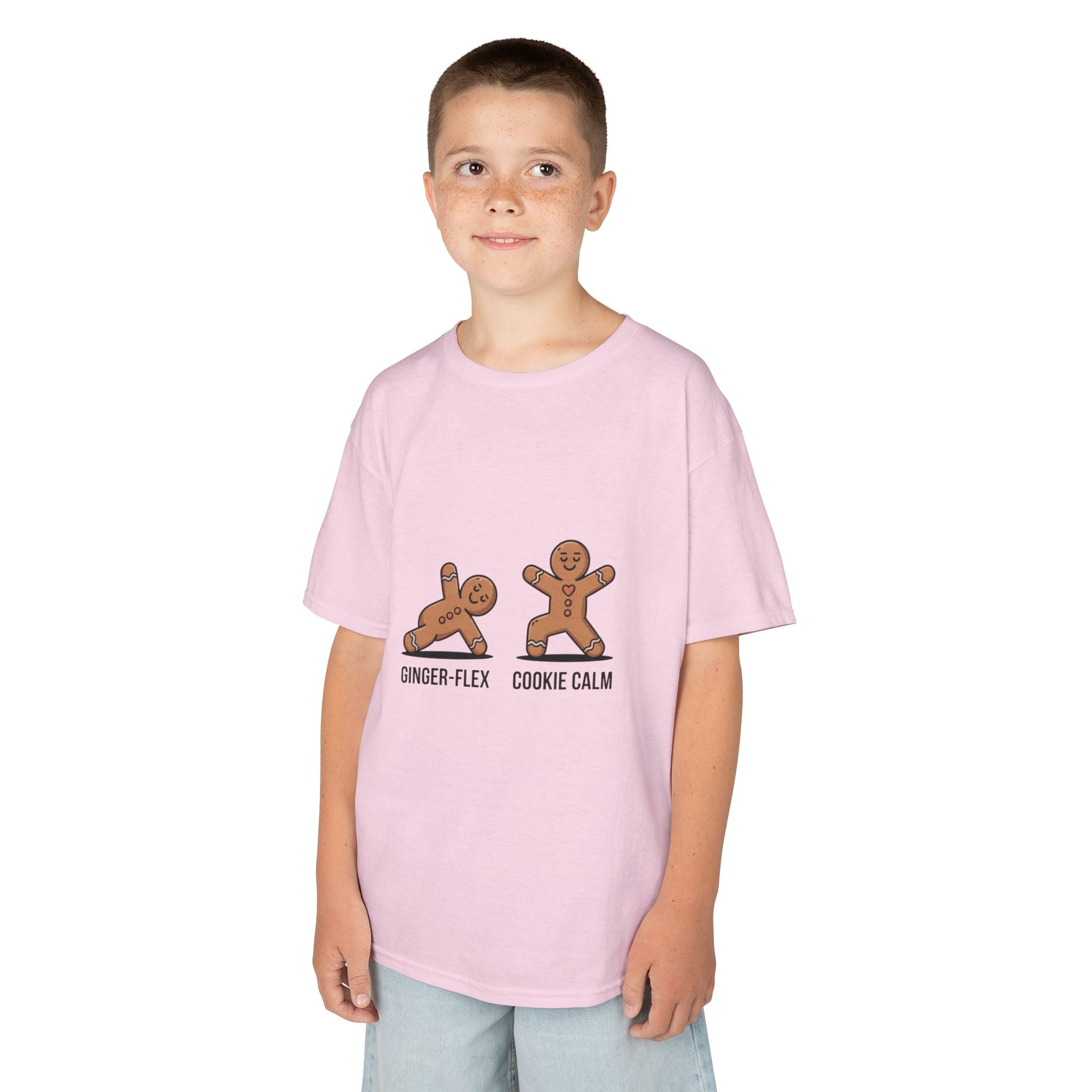 Gingerbread Workout Kids Tee - Ginger-Flex & Cookie Calm Design