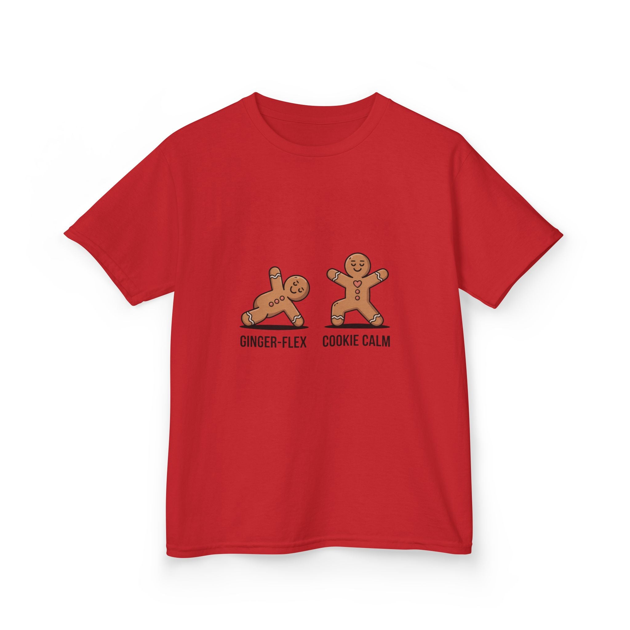 Gingerbread Workout Kids Tee - Ginger-Flex & Cookie Calm Design