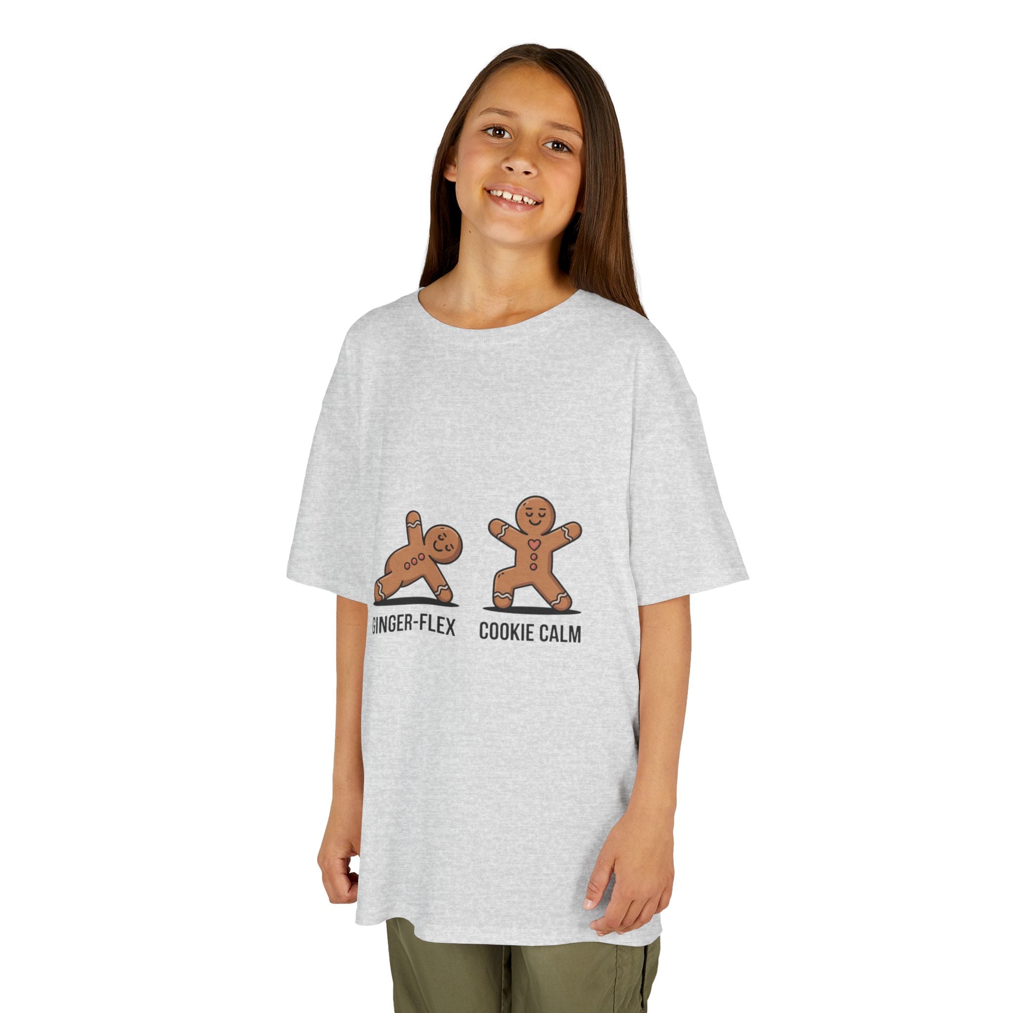 Gingerbread Workout Kids Tee - Ginger-Flex & Cookie Calm Design