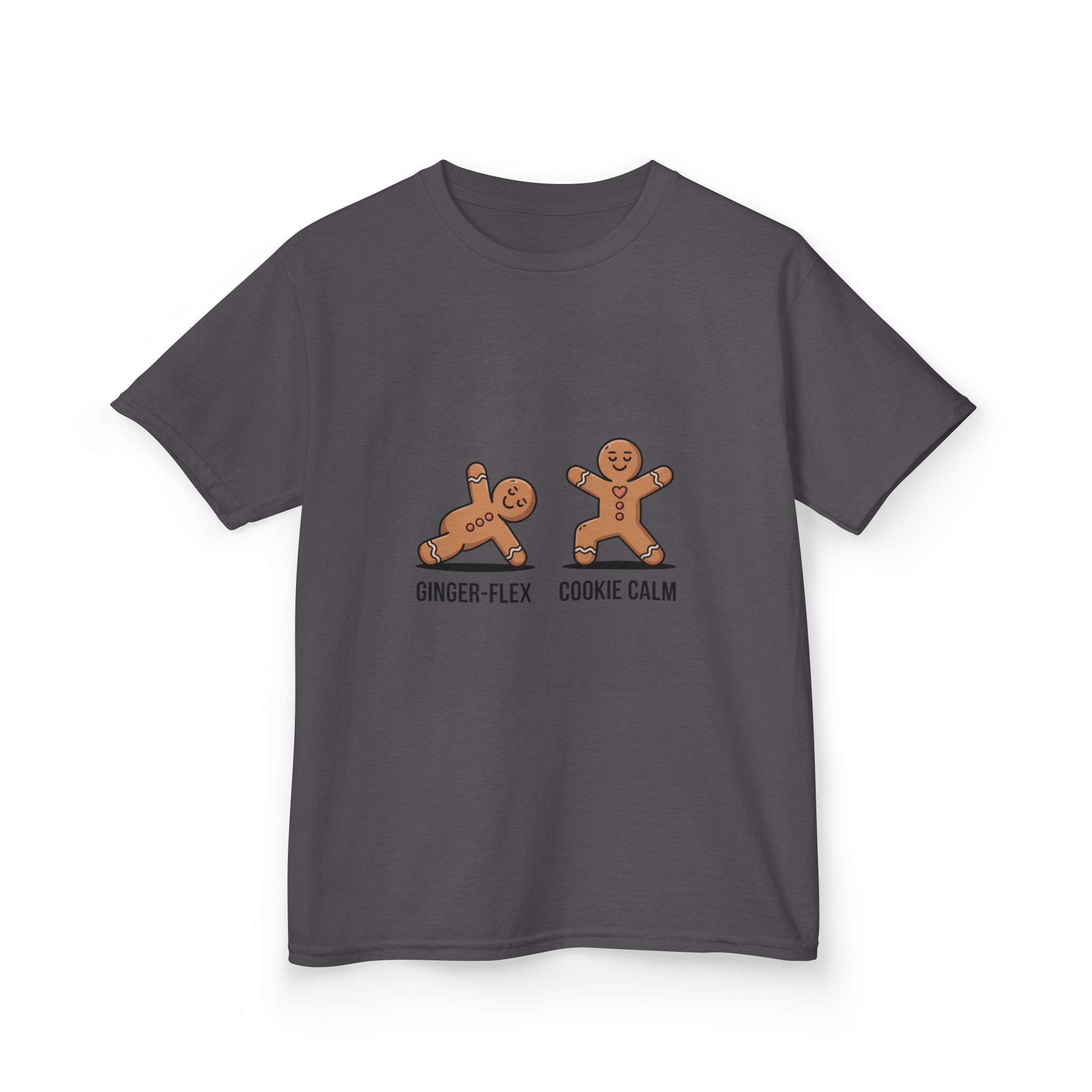 Gingerbread Workout Kids Tee - Ginger-Flex & Cookie Calm Design