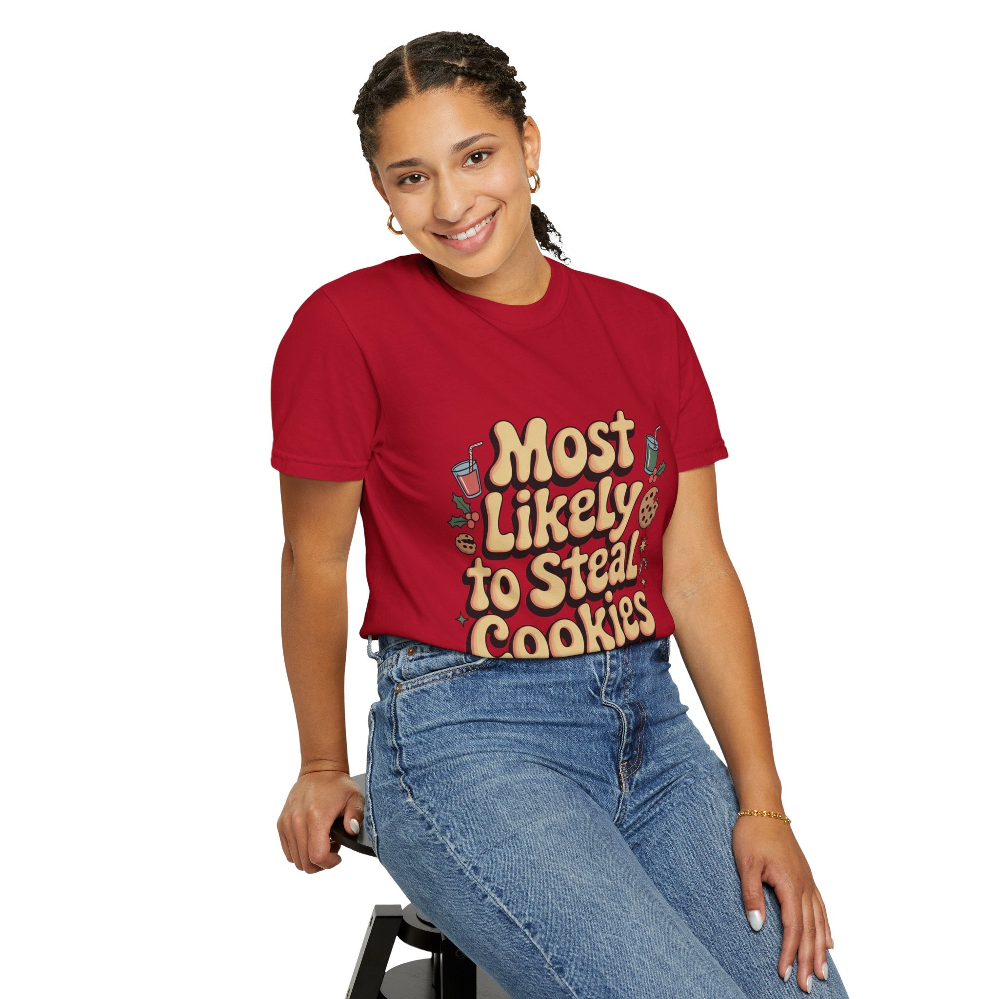 Vintage Christmas Cookie Thief T-shirt