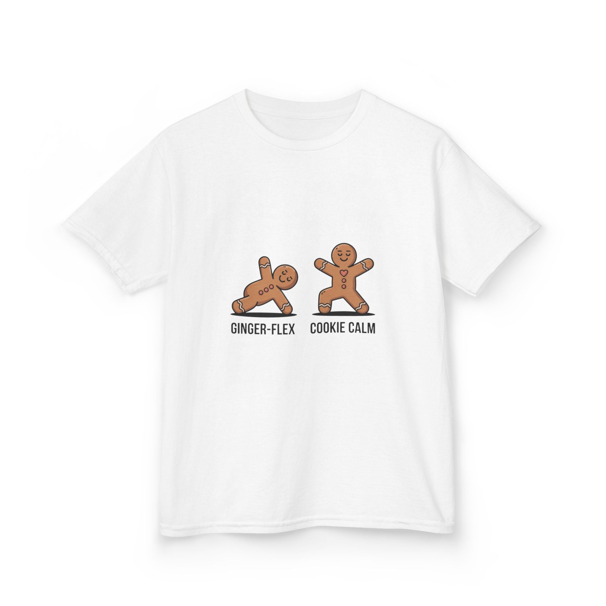 Gingerbread Workout Kids Tee - Ginger-Flex & Cookie Calm Design