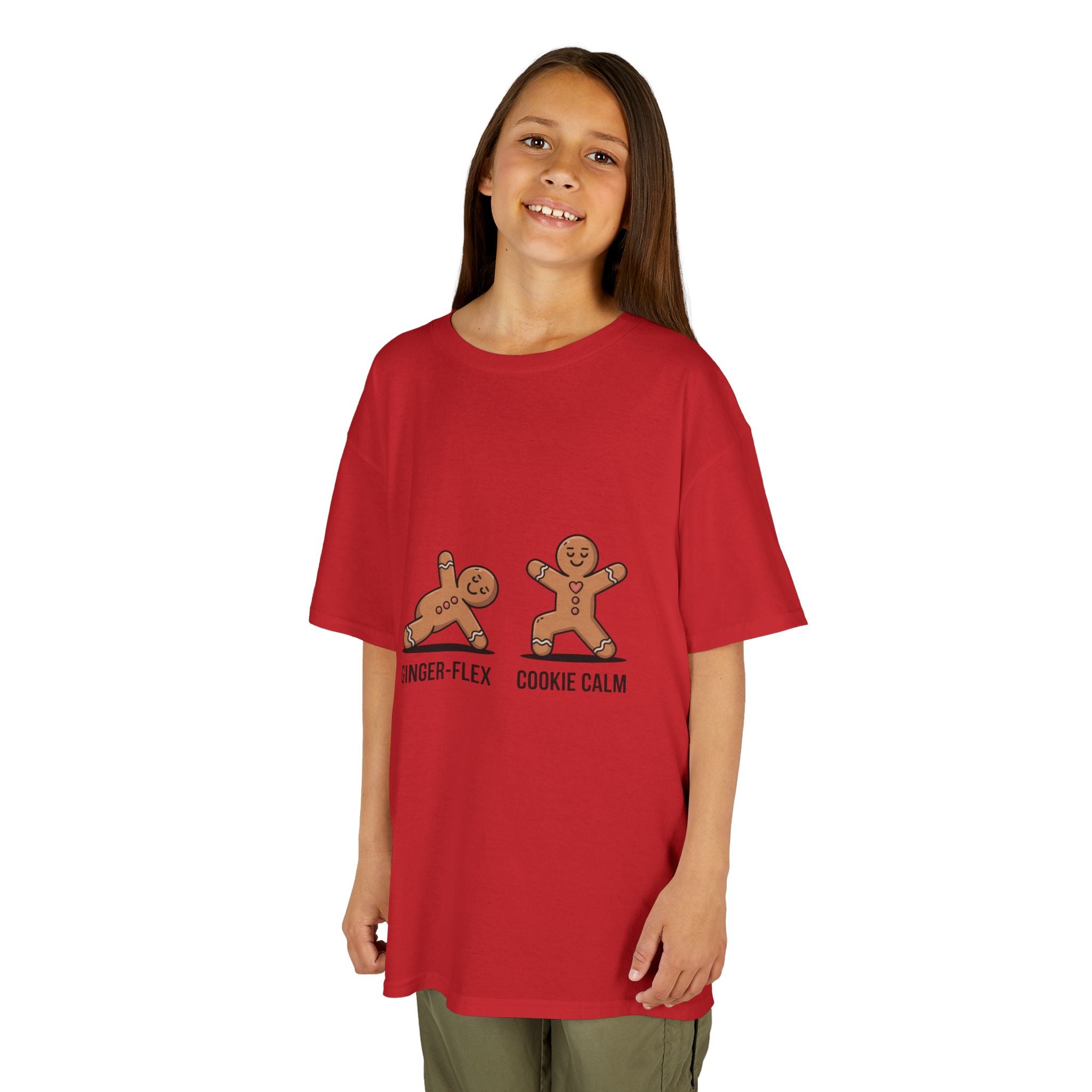 Gingerbread Workout Kids Tee - Ginger-Flex & Cookie Calm Design