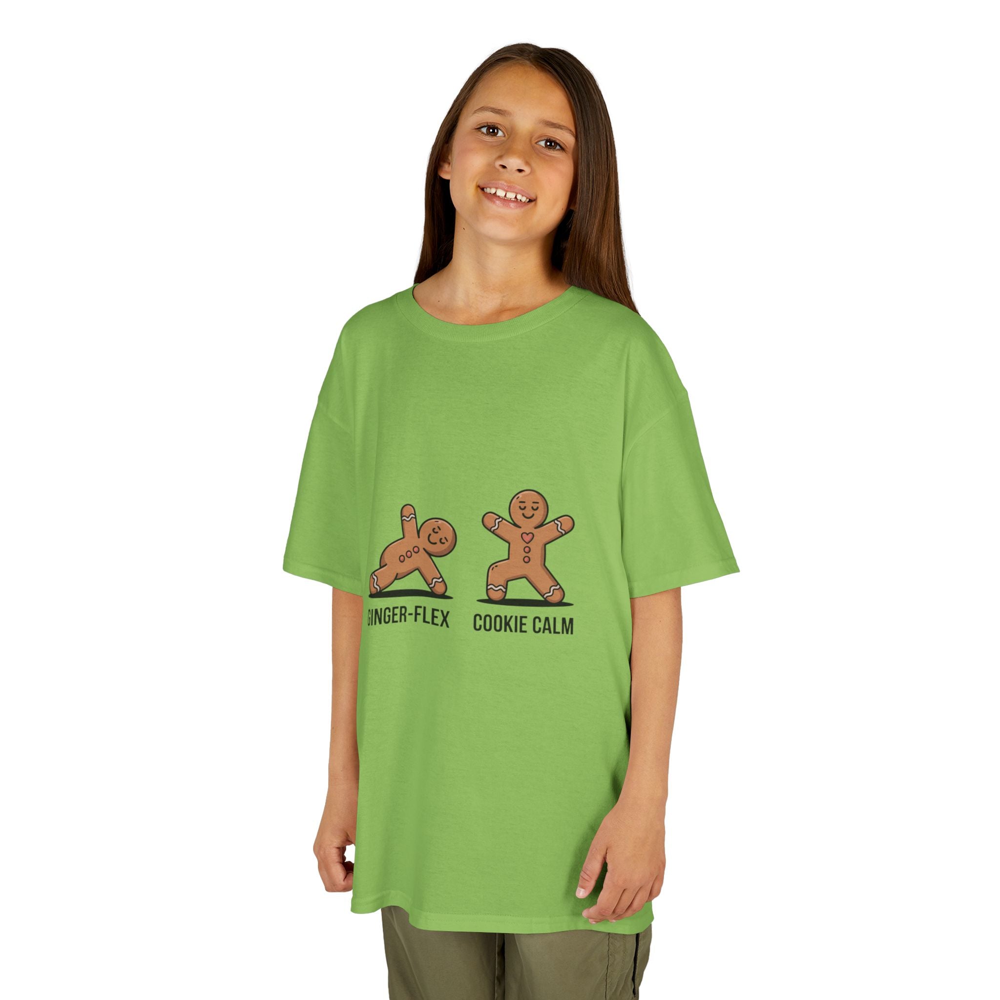 Gingerbread Workout Kids Tee - Ginger-Flex & Cookie Calm Design