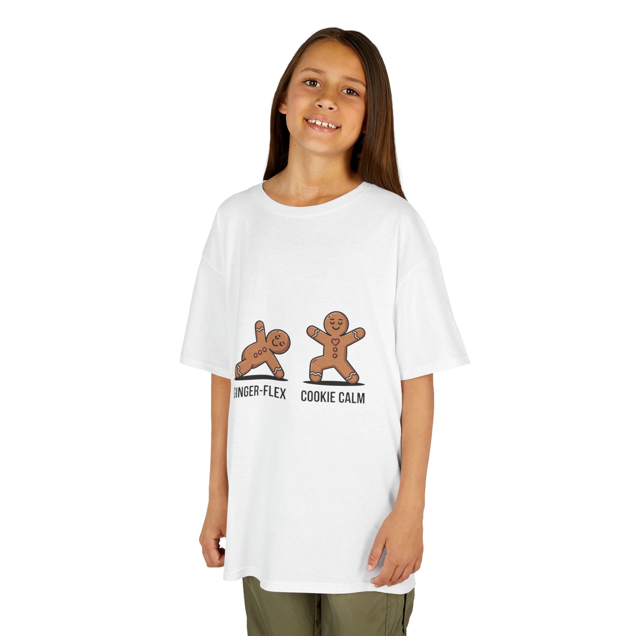 Gingerbread Workout Kids Tee - Ginger-Flex & Cookie Calm Design