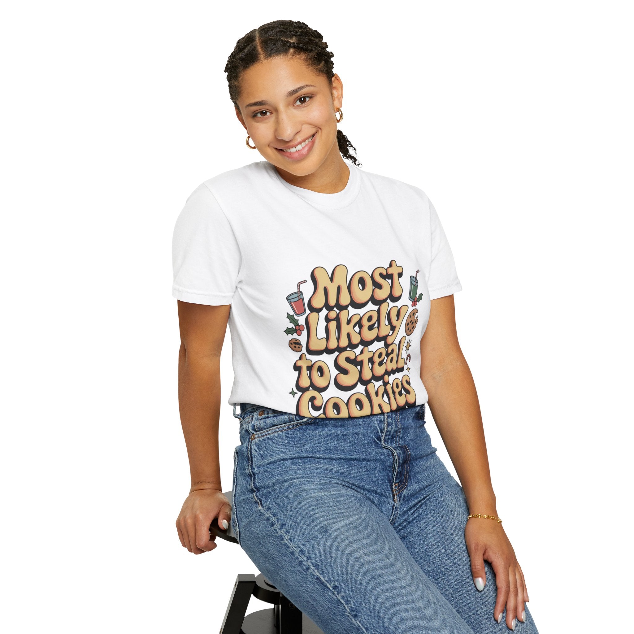 Vintage Christmas Cookie Thief T-shirt