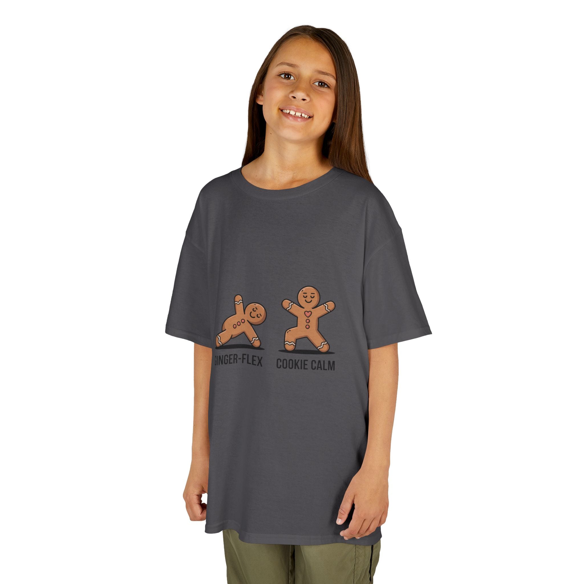 Gingerbread Workout Kids Tee - Ginger-Flex & Cookie Calm Design