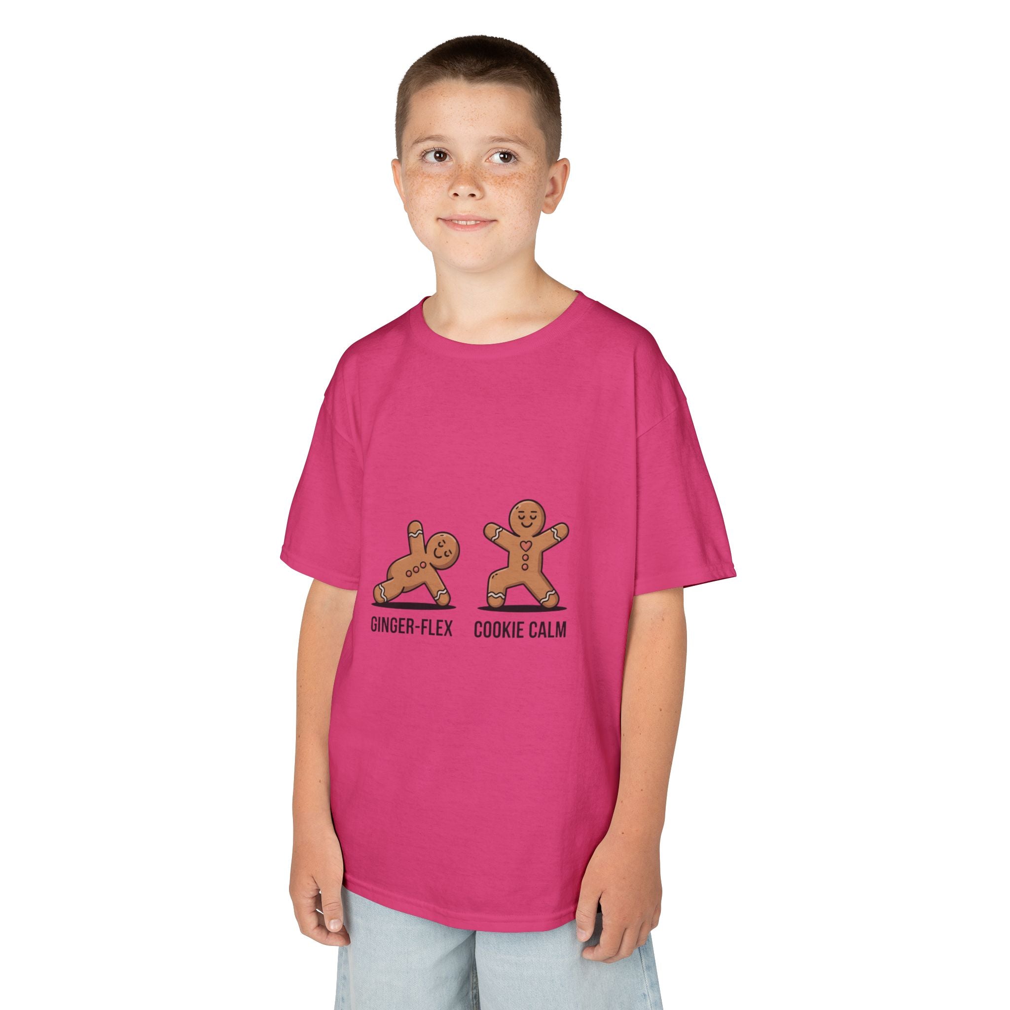 Gingerbread Workout Kids Tee - Ginger-Flex & Cookie Calm Design