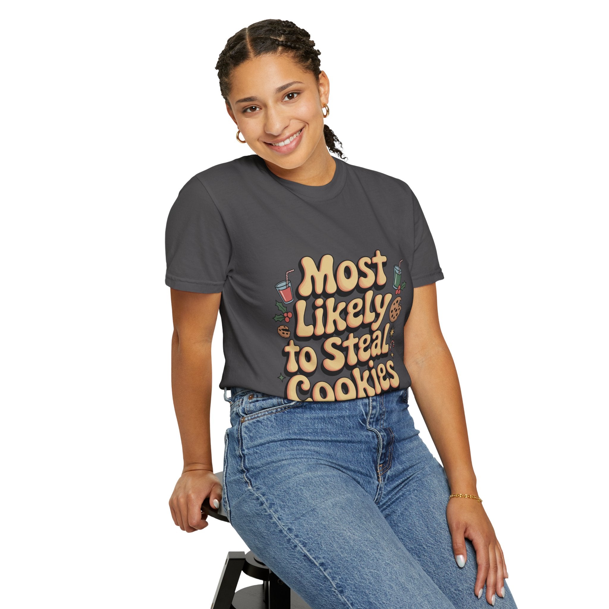 Vintage Christmas Cookie Thief T-shirt