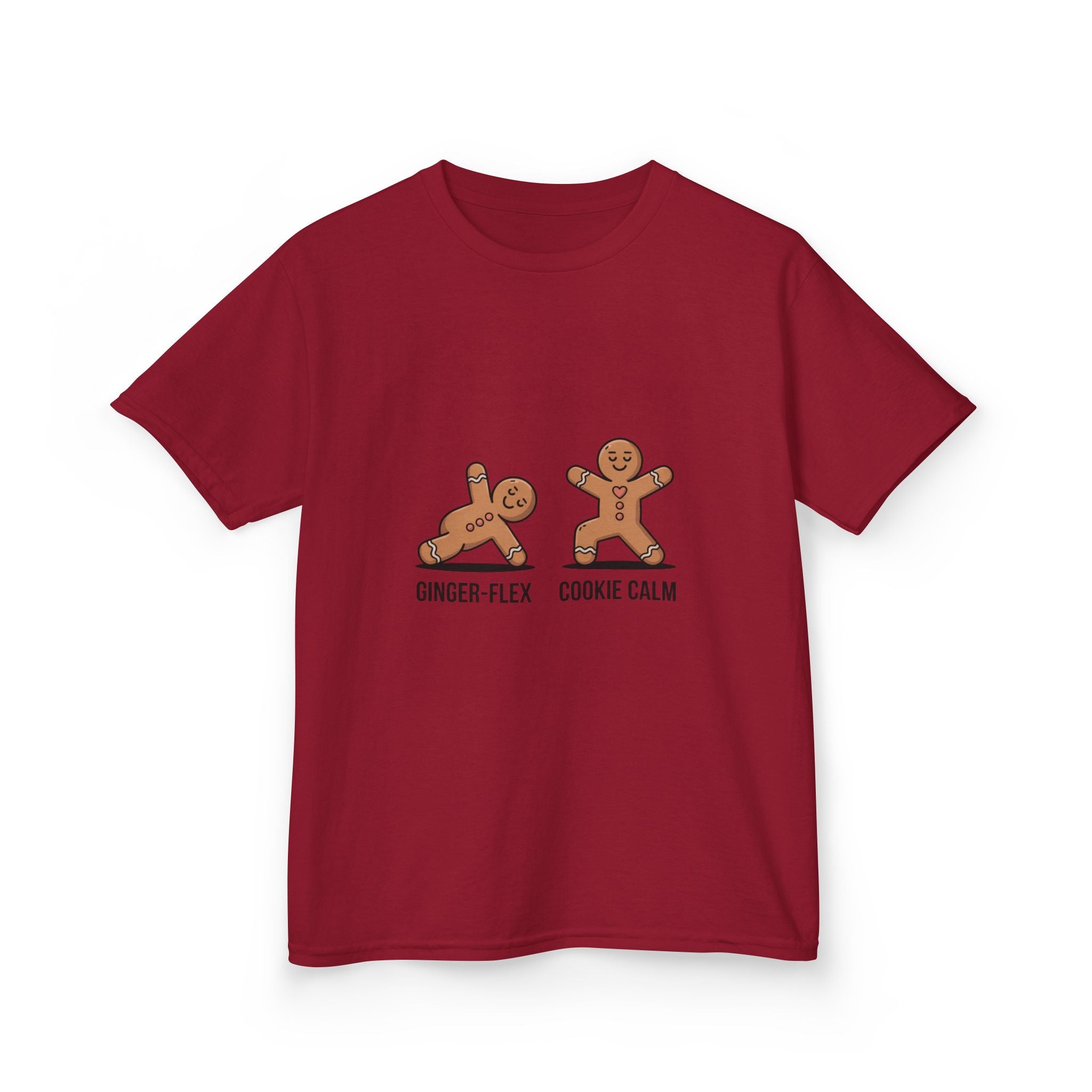 Gingerbread Workout Kids Tee - Ginger-Flex & Cookie Calm Design