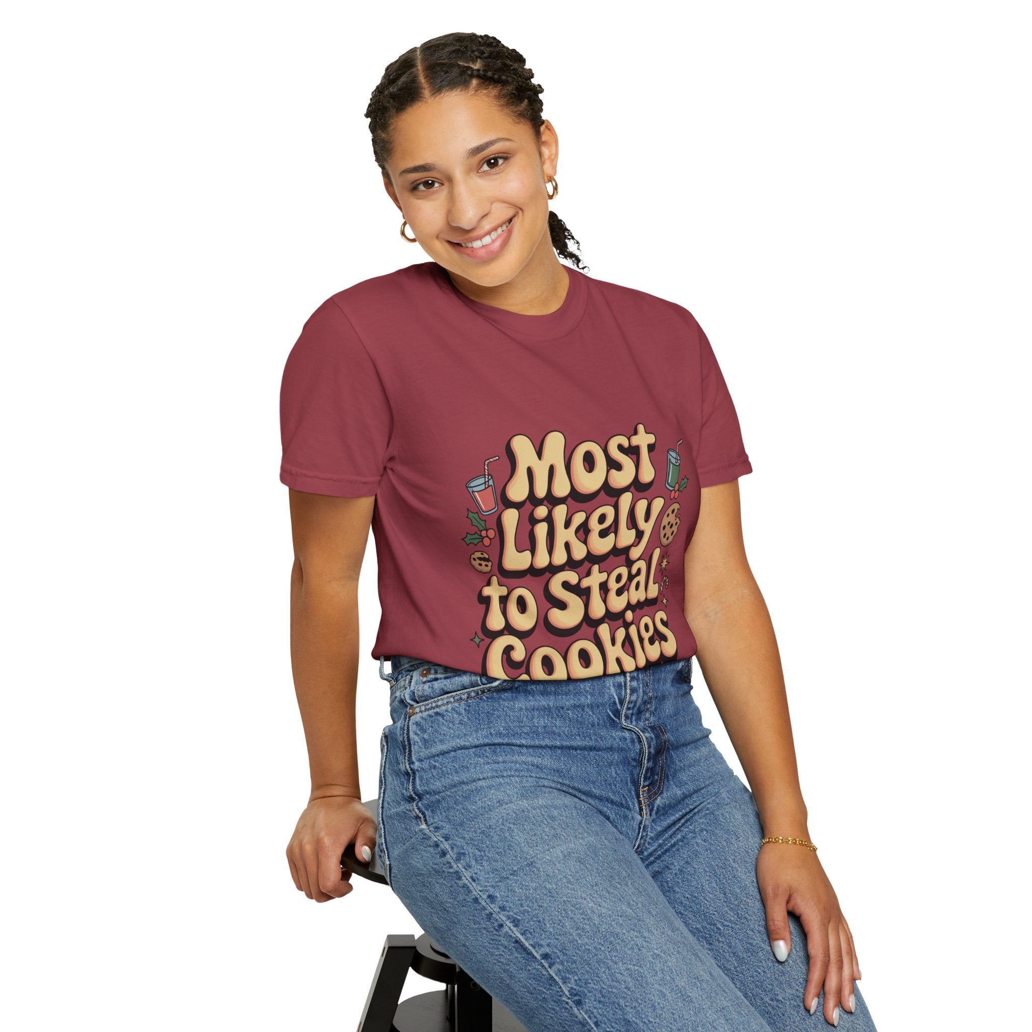 Vintage Christmas Cookie Thief T-shirt