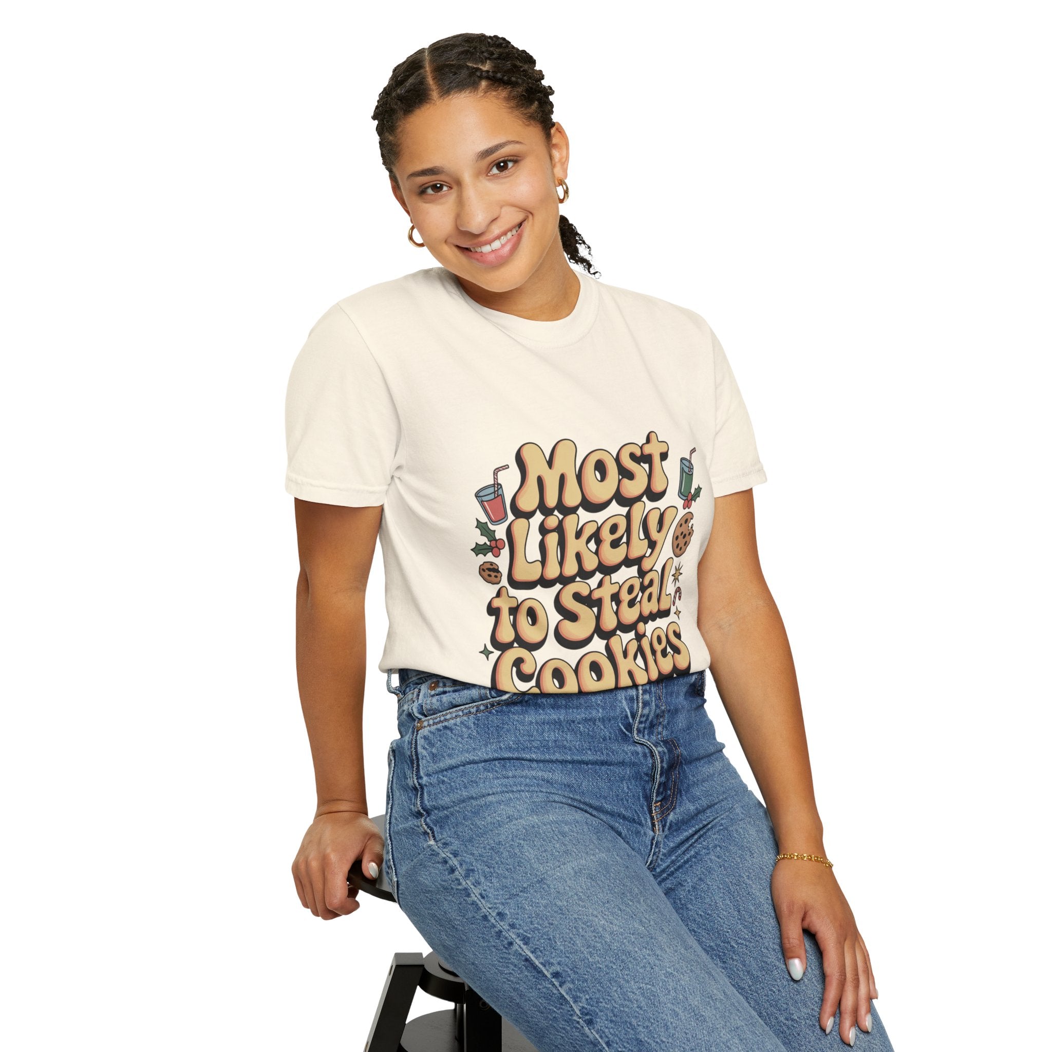 Vintage Christmas Cookie Thief T-shirt