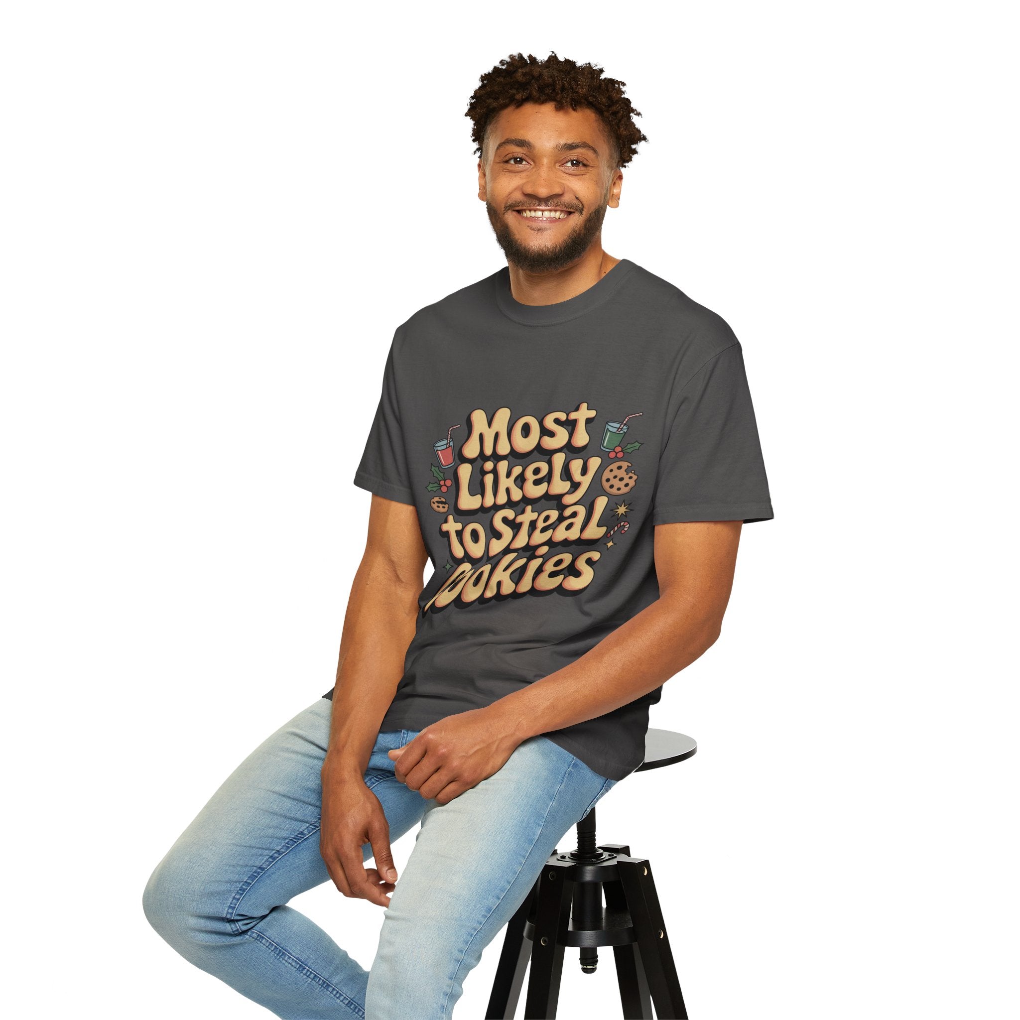 Vintage Christmas Cookie Thief T-shirt