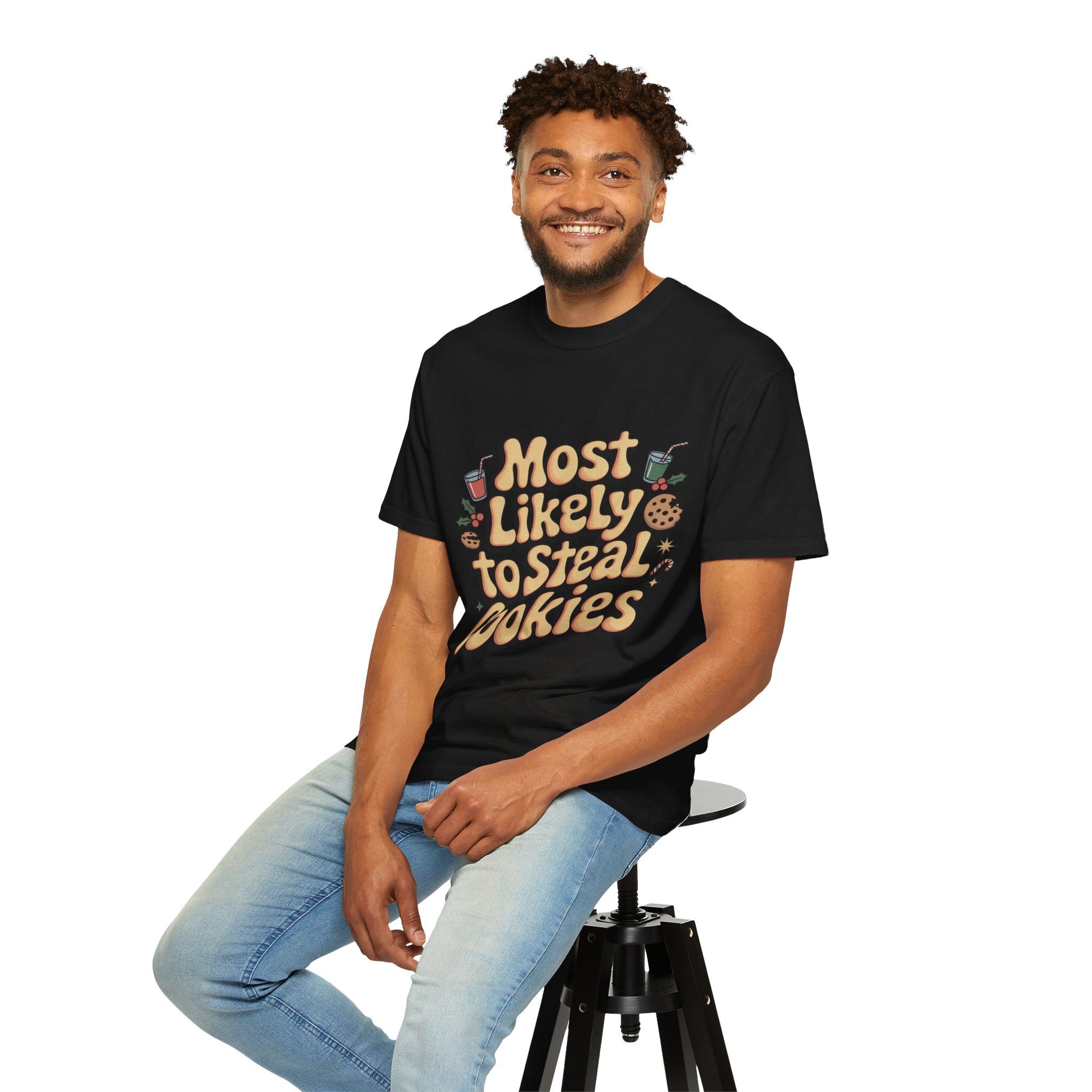 Vintage Christmas Cookie Thief T-shirt