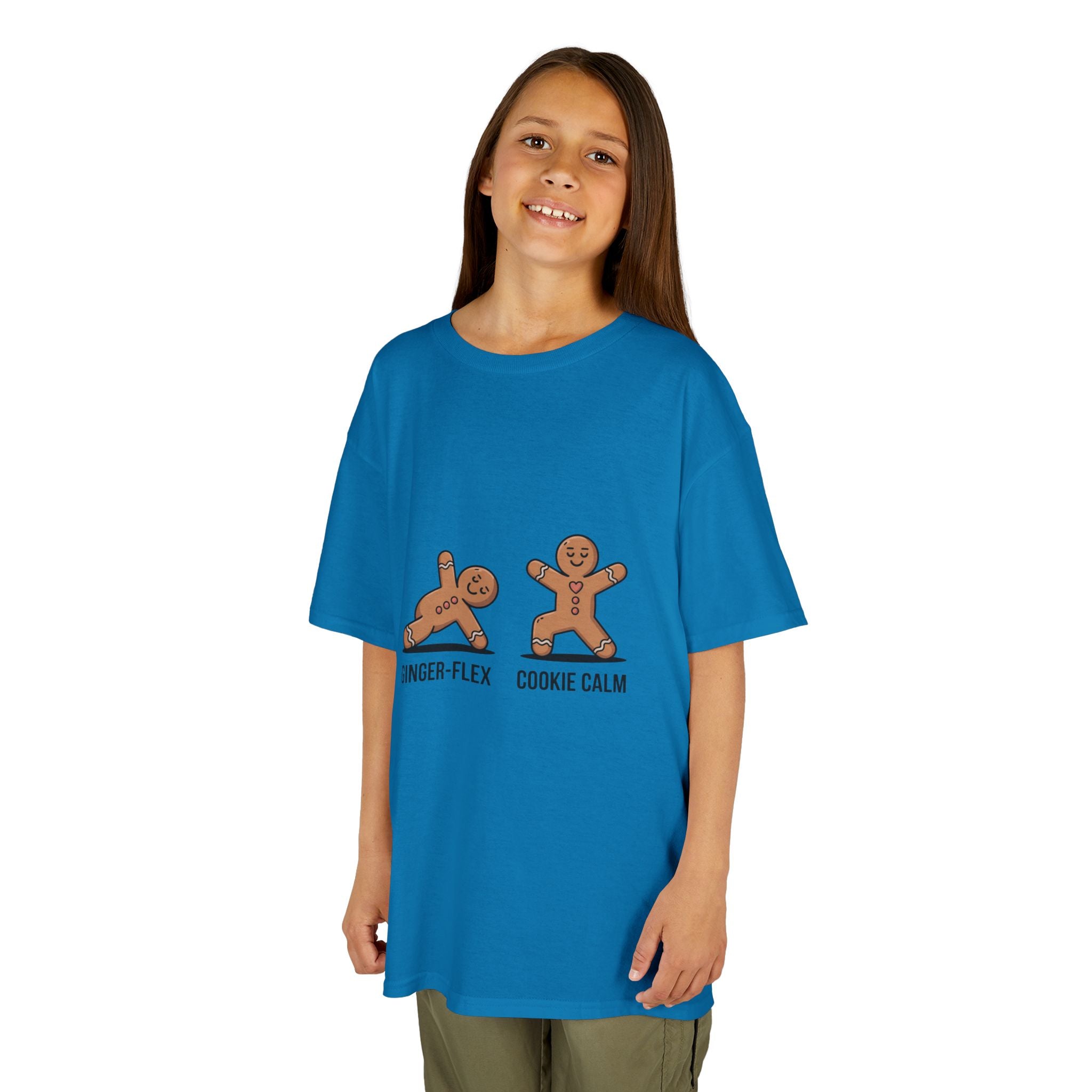 Gingerbread Workout Kids Tee - Ginger-Flex & Cookie Calm Design
