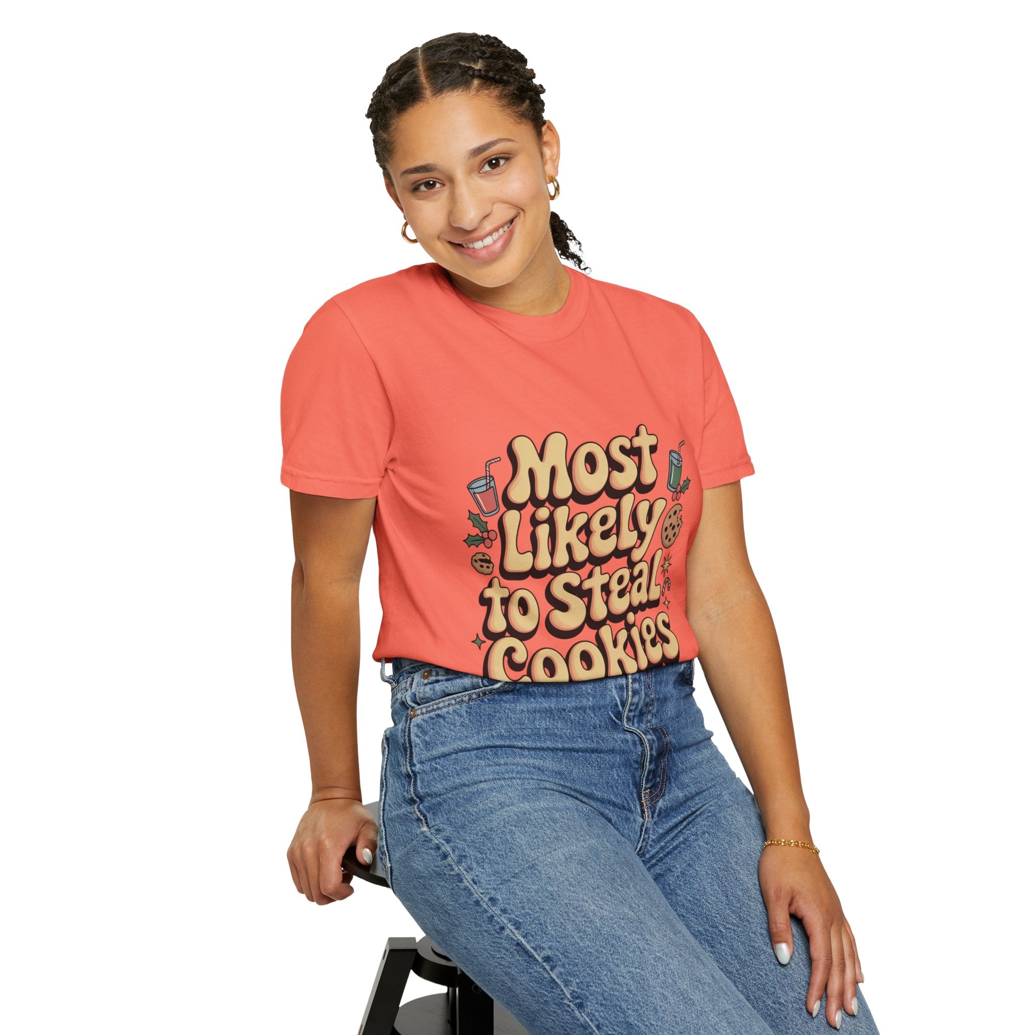 Vintage Christmas Cookie Thief T-shirt