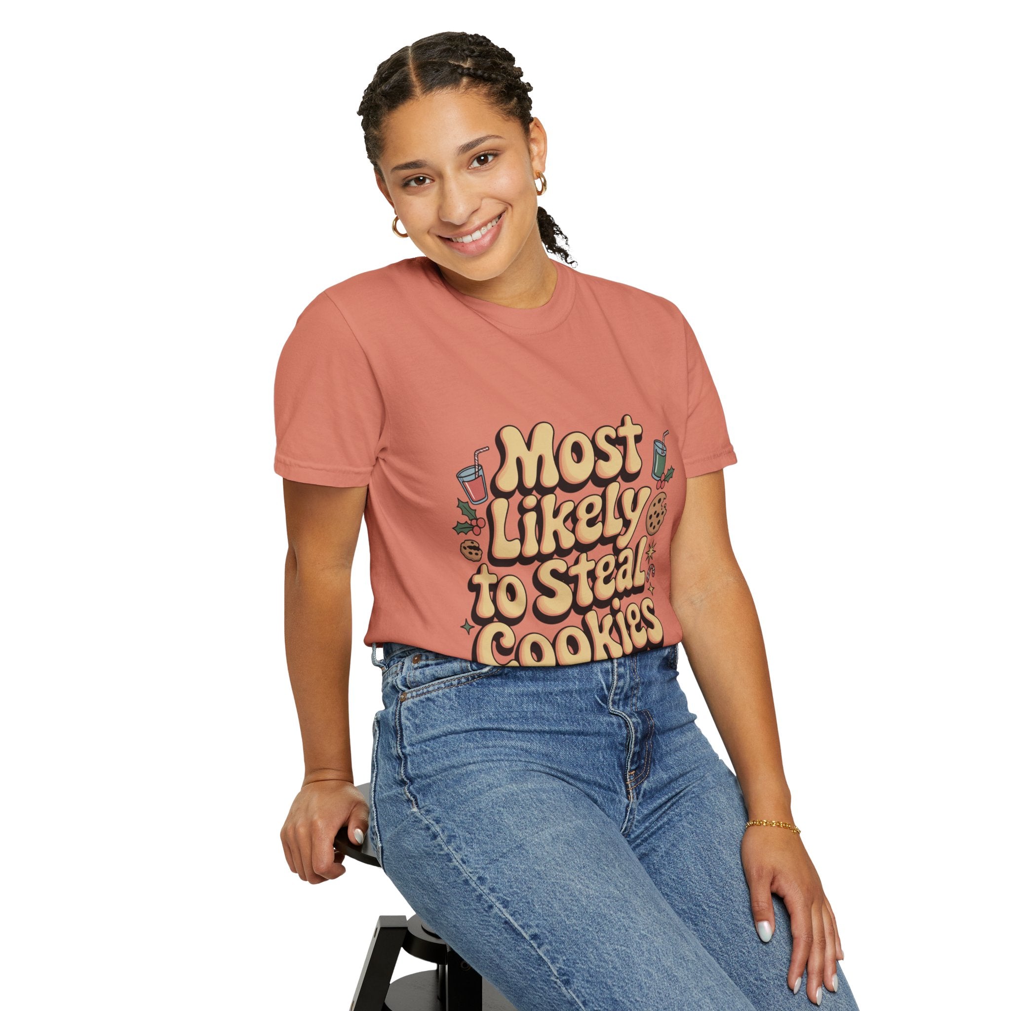 Vintage Christmas Cookie Thief T-shirt