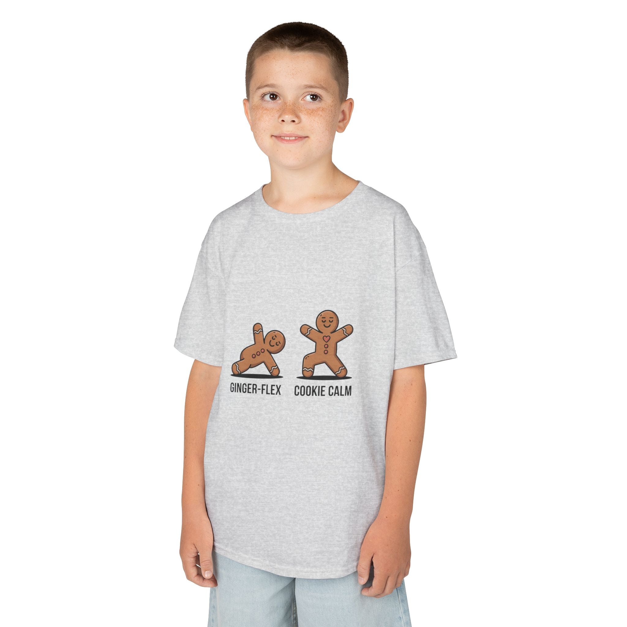 Gingerbread Workout Kids Tee - Ginger-Flex & Cookie Calm Design