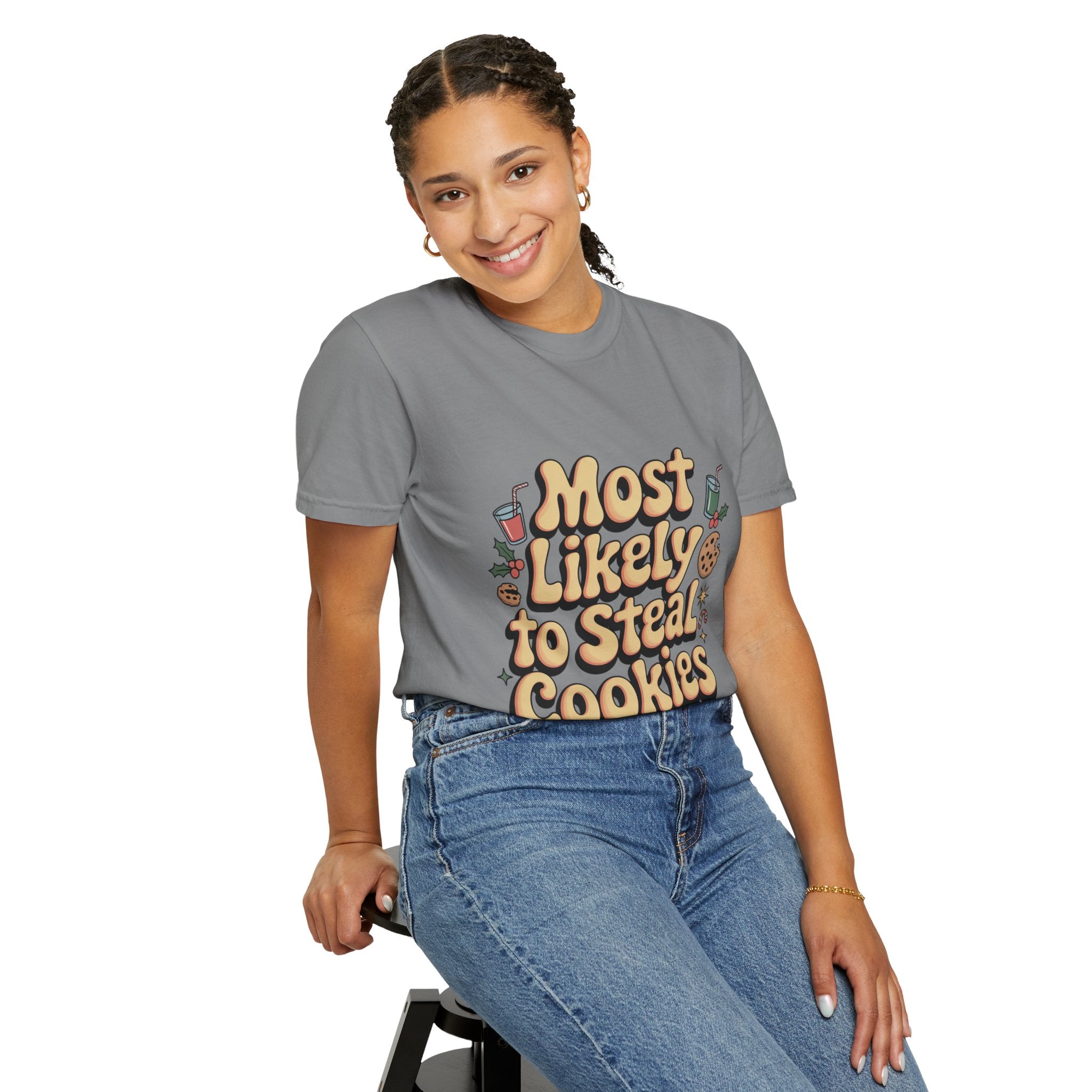 Vintage Christmas Cookie Thief T-shirt