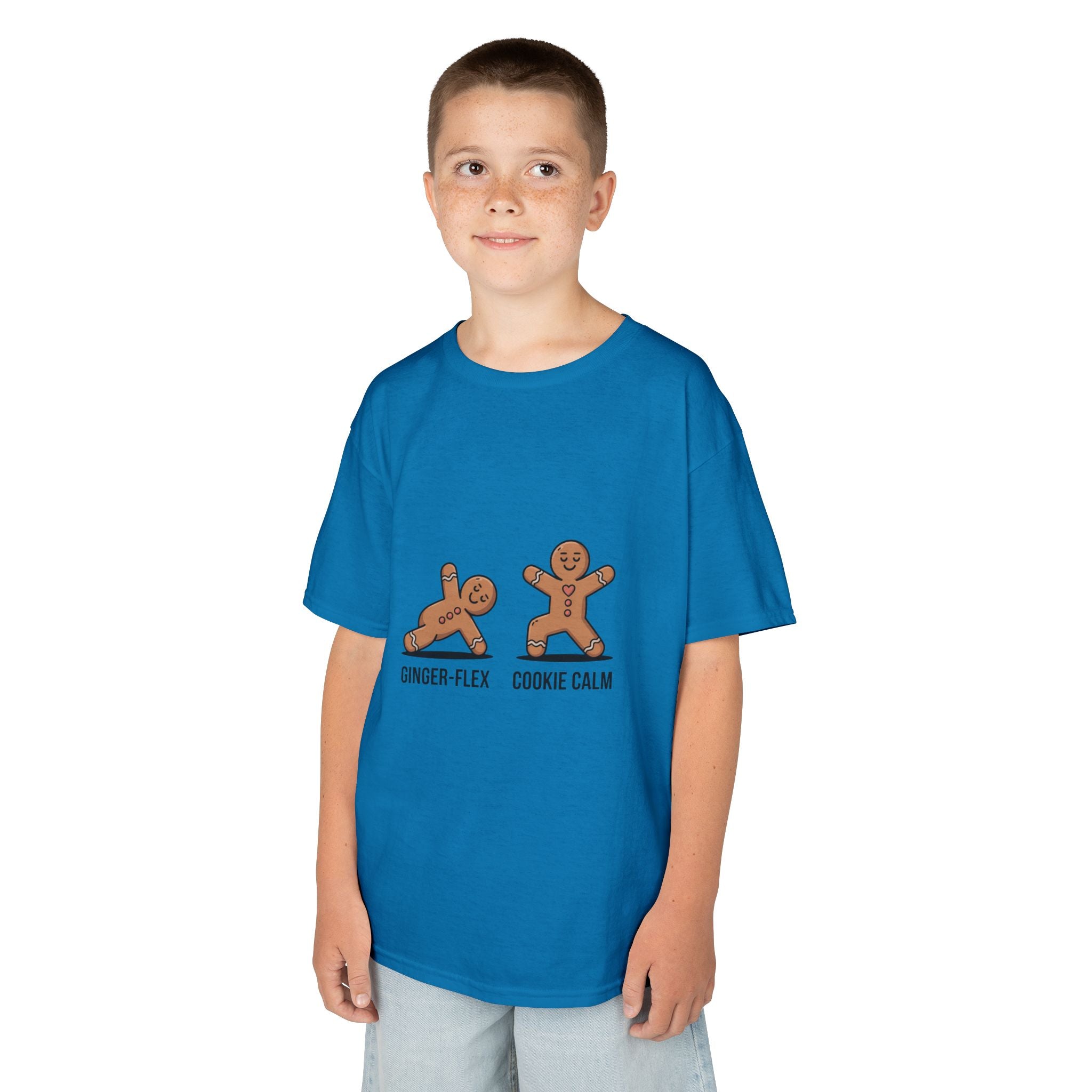Gingerbread Workout Kids Tee - Ginger-Flex & Cookie Calm Design