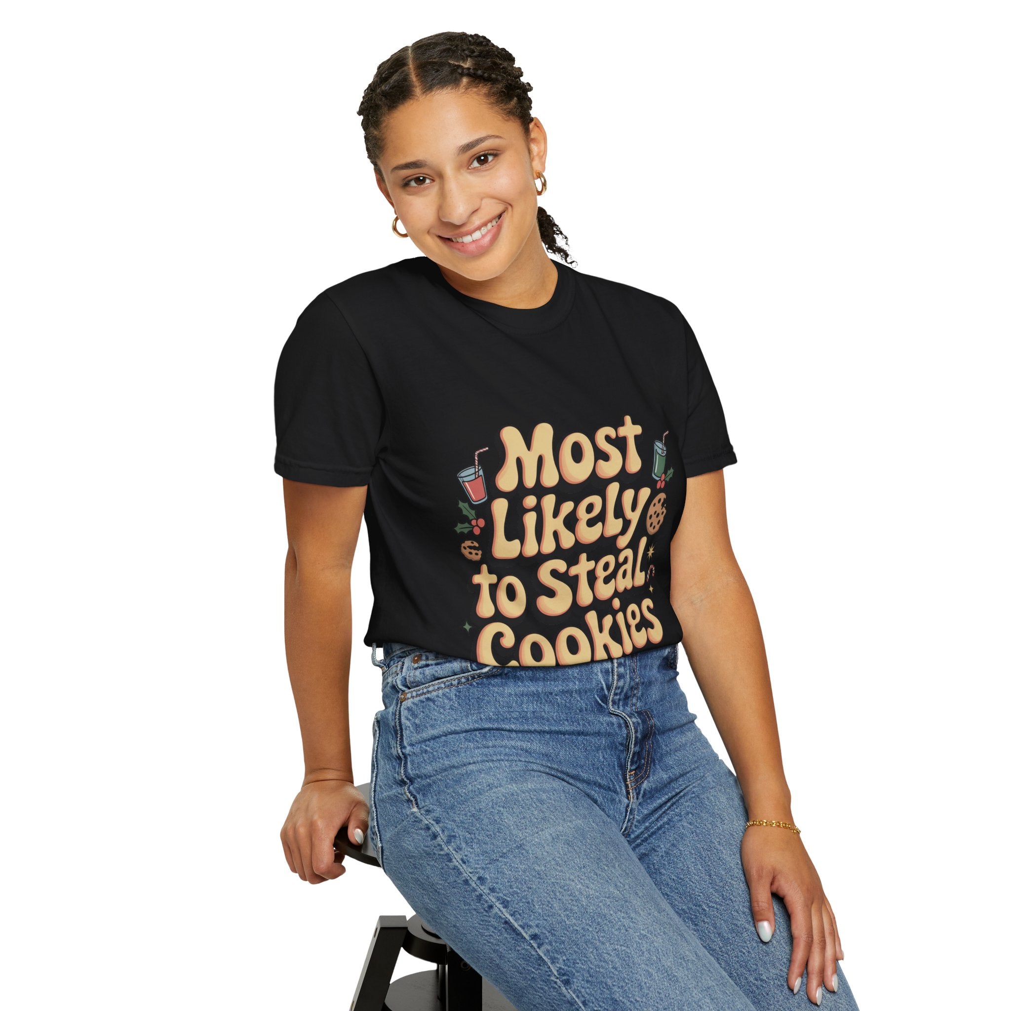 Vintage Christmas Cookie Thief T-shirt