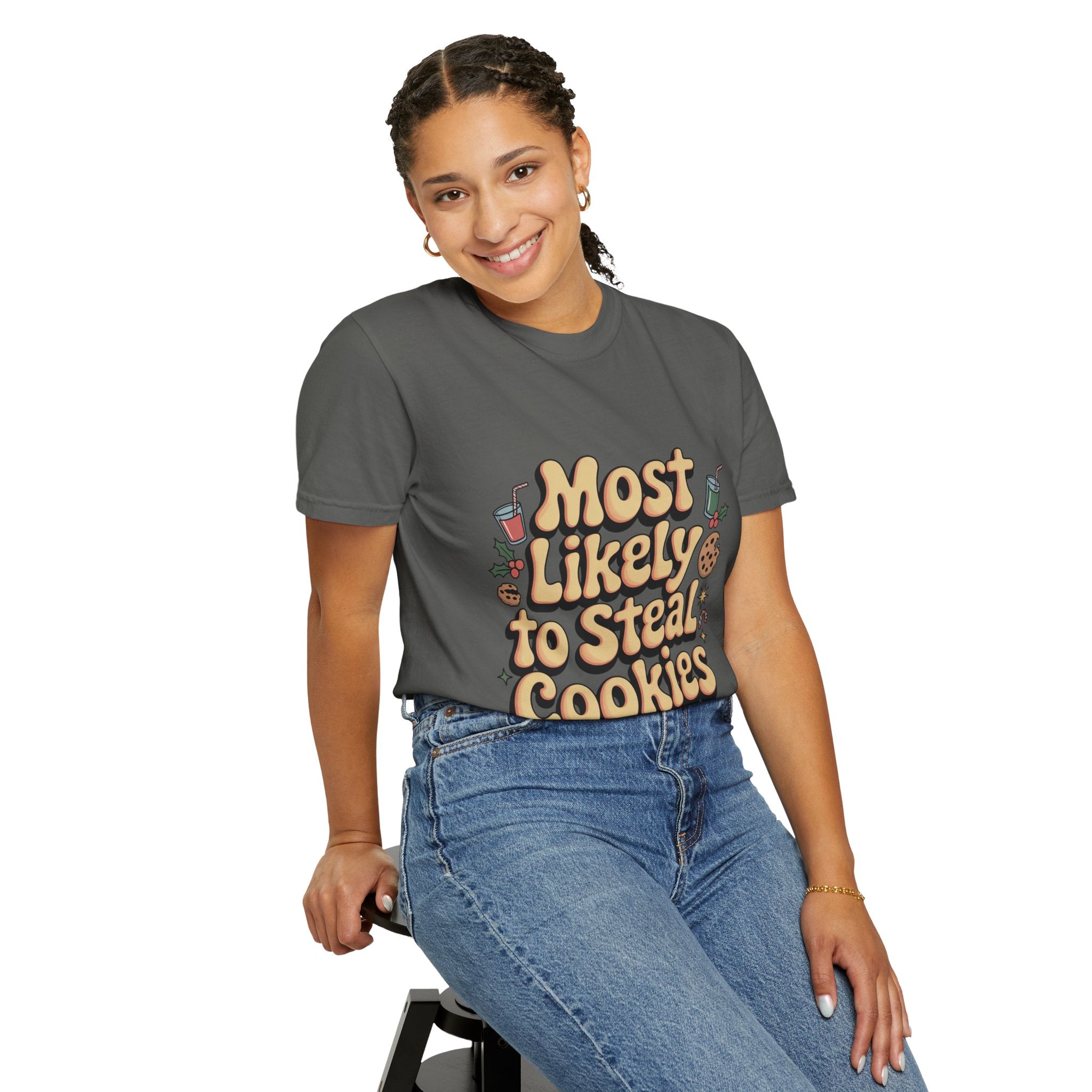 Vintage Christmas Cookie Thief T-shirt