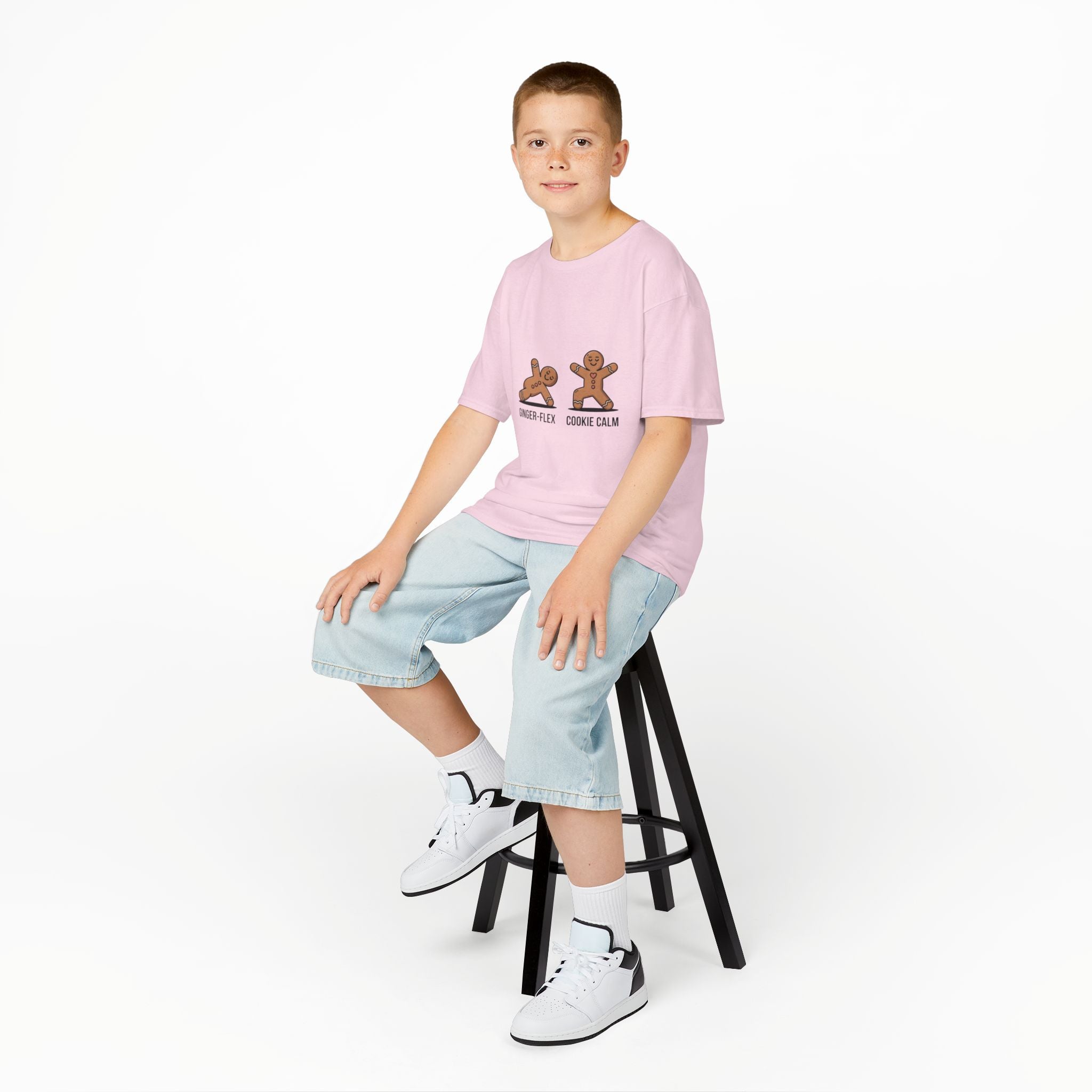 Gingerbread Workout Kids Tee - Ginger-Flex & Cookie Calm Design