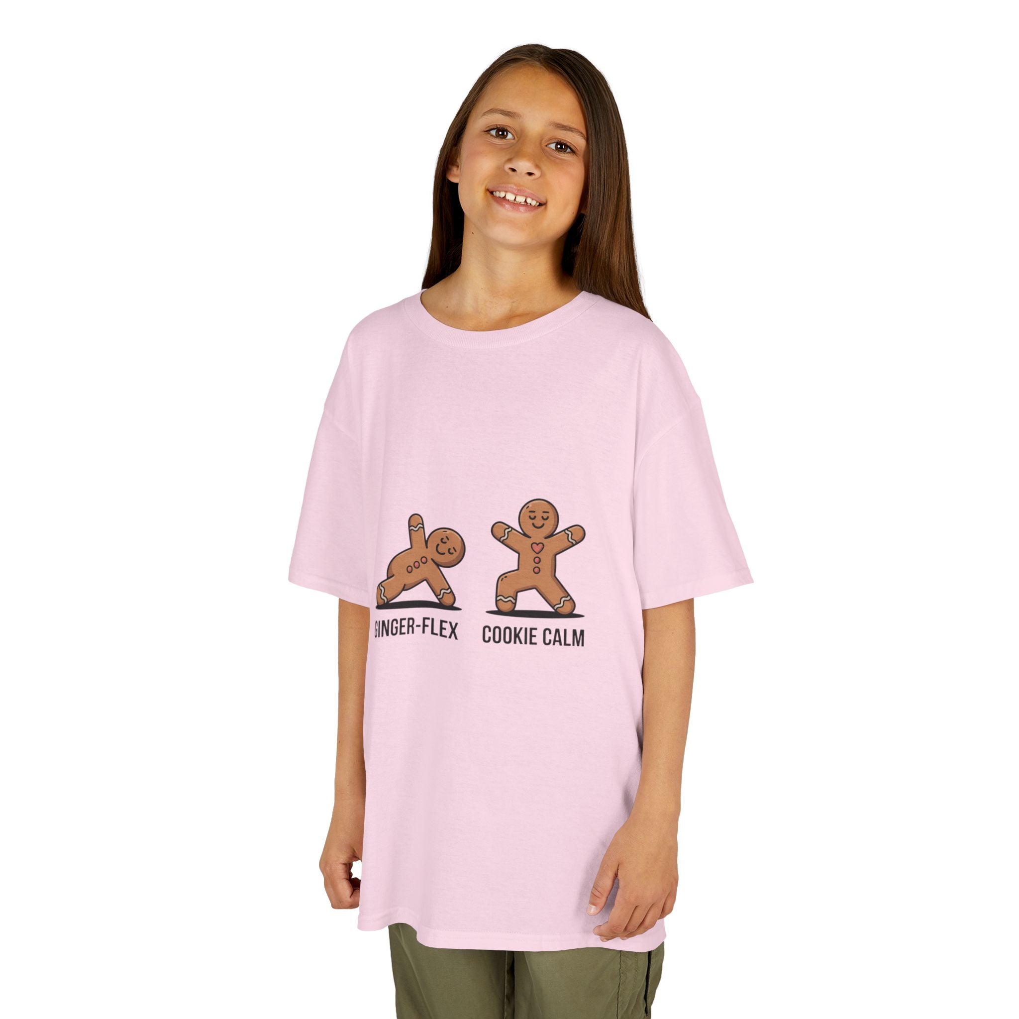 Gingerbread Workout Kids Tee - Ginger-Flex & Cookie Calm Design