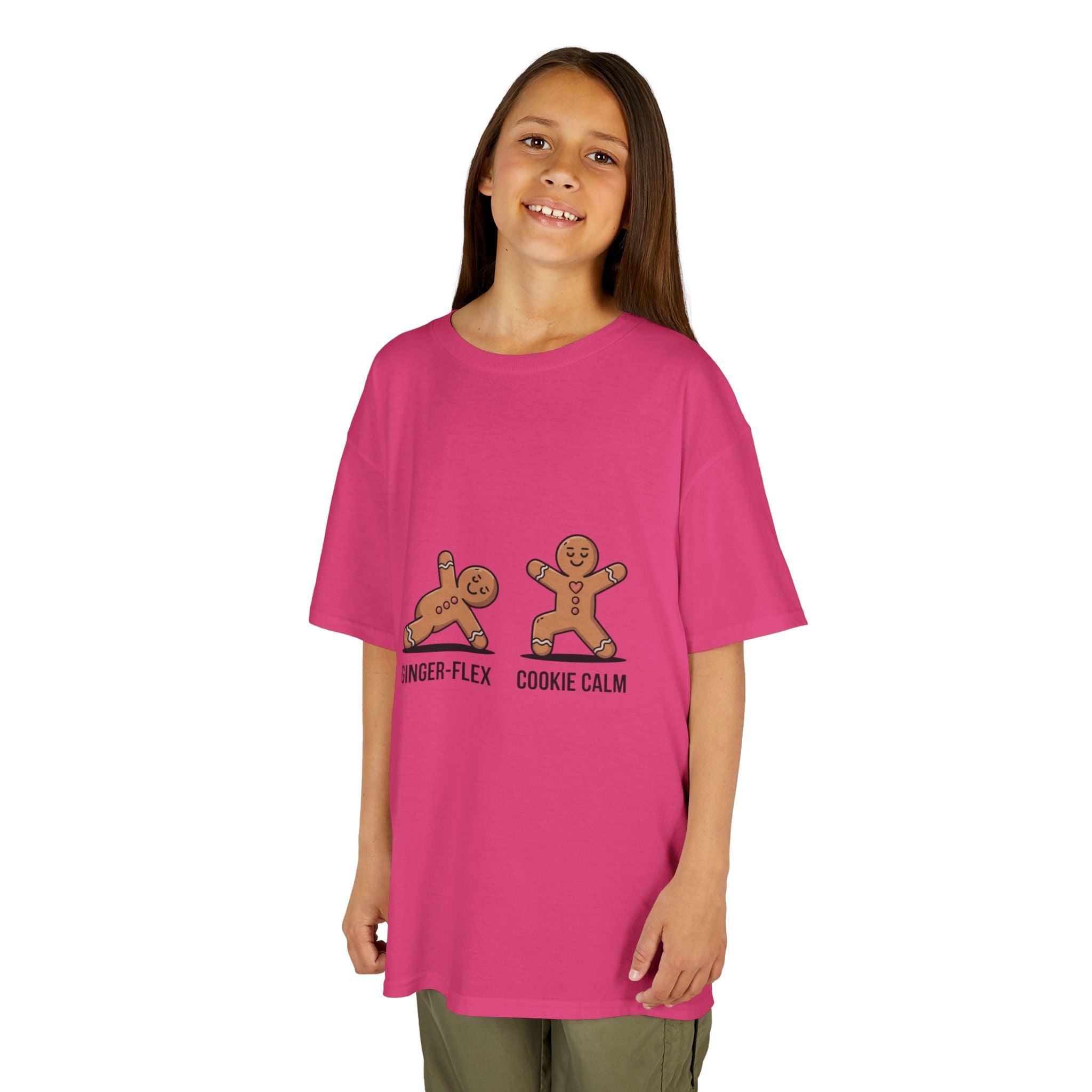 Gingerbread Workout Kids Tee - Ginger-Flex & Cookie Calm Design