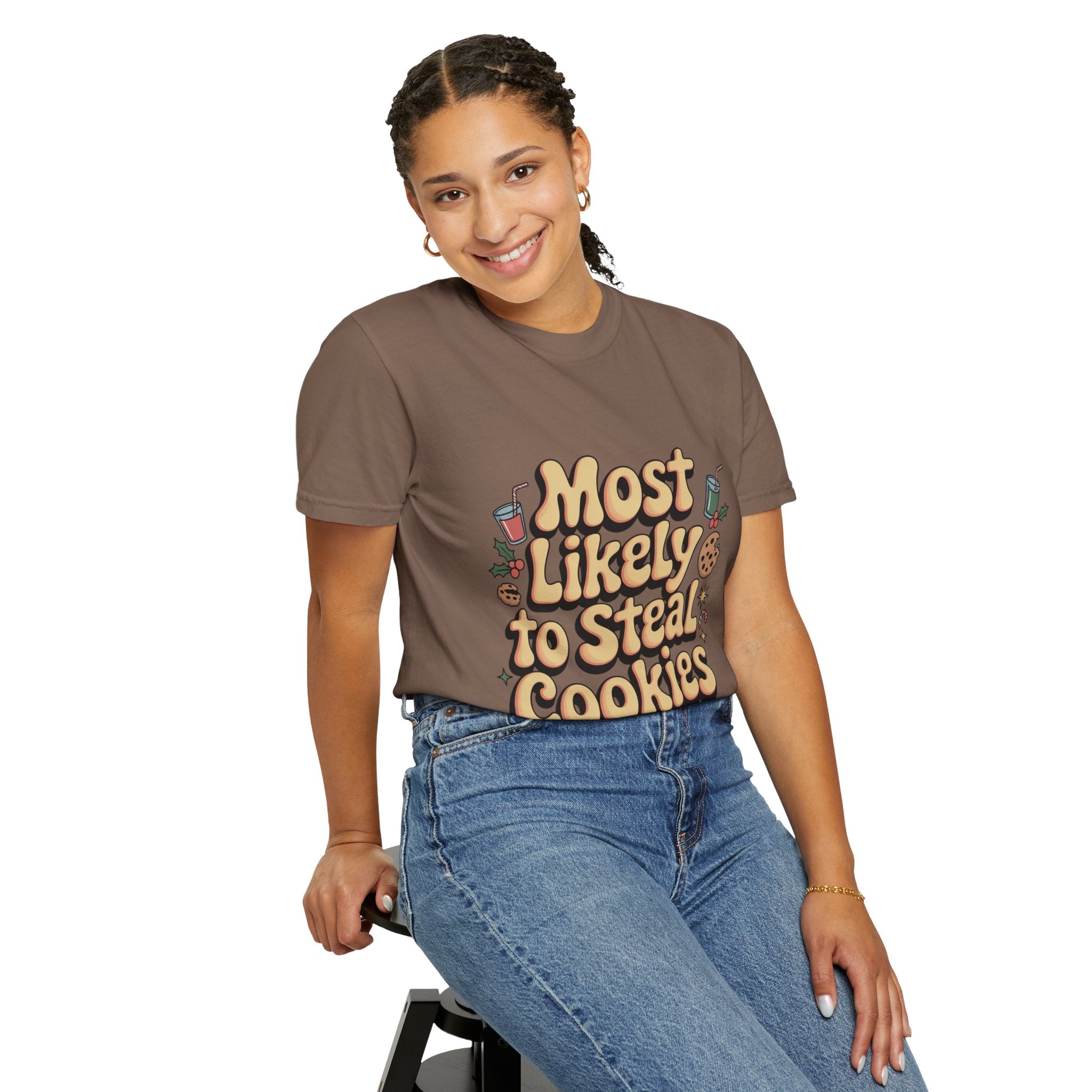 Vintage Christmas Cookie Thief T-shirt