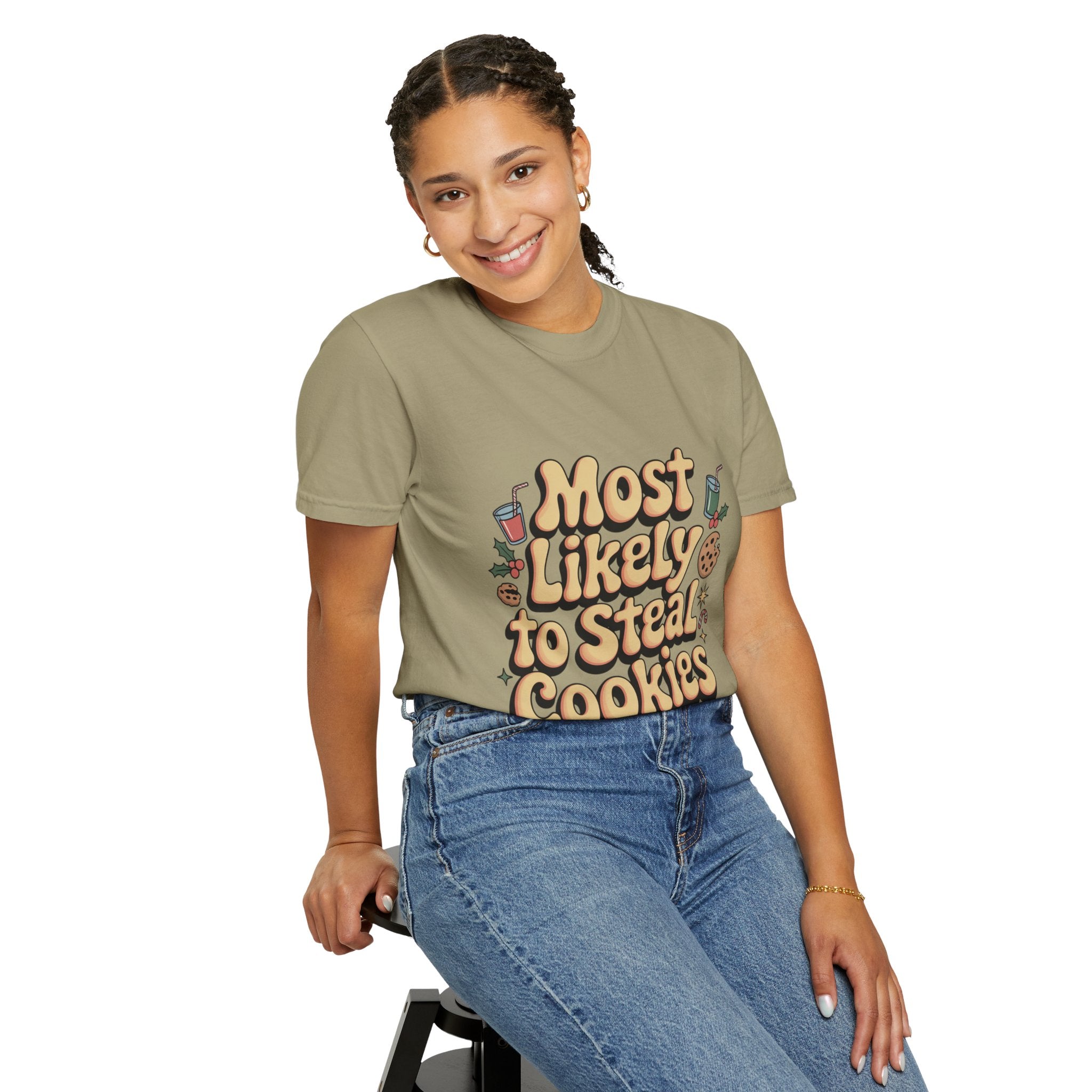Vintage Christmas Cookie Thief T-shirt