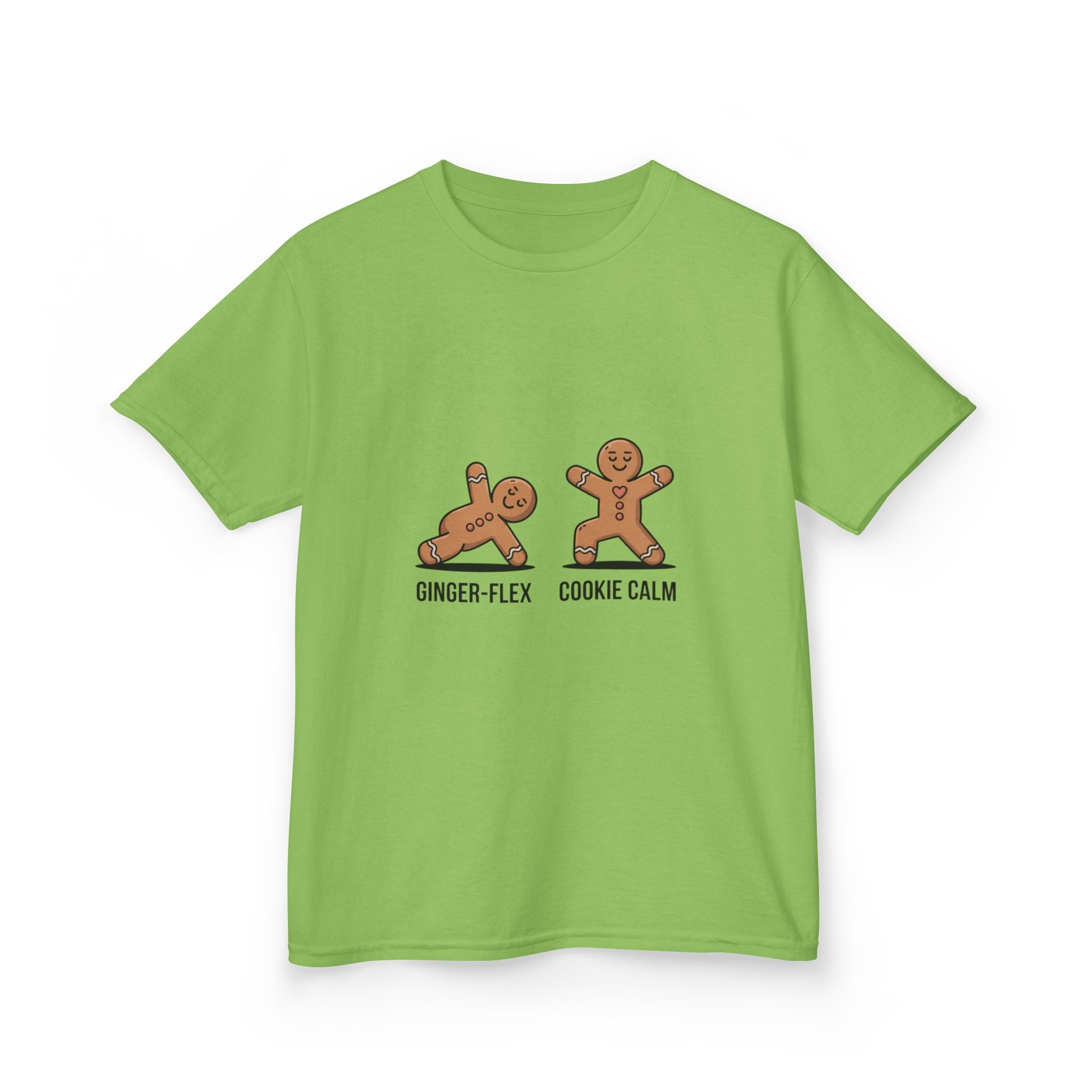 Gingerbread Workout Kids Tee - Ginger-Flex & Cookie Calm Design