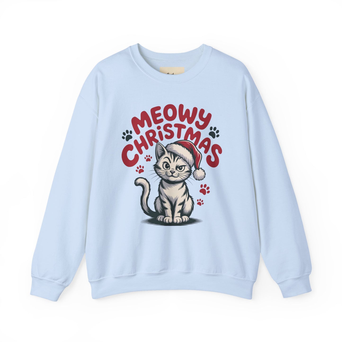 Christmas Sweatshirt - Sassy Cat Meowy Christmas