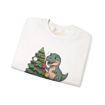 Get festive with the Christmas Crewneck Sweatshirt – Tree Rex Problems. Cozy, fun, and ideal for holiday parties or gifting this season.