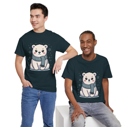 Cute Polar Bear Unisex Heavy Cotton Tee