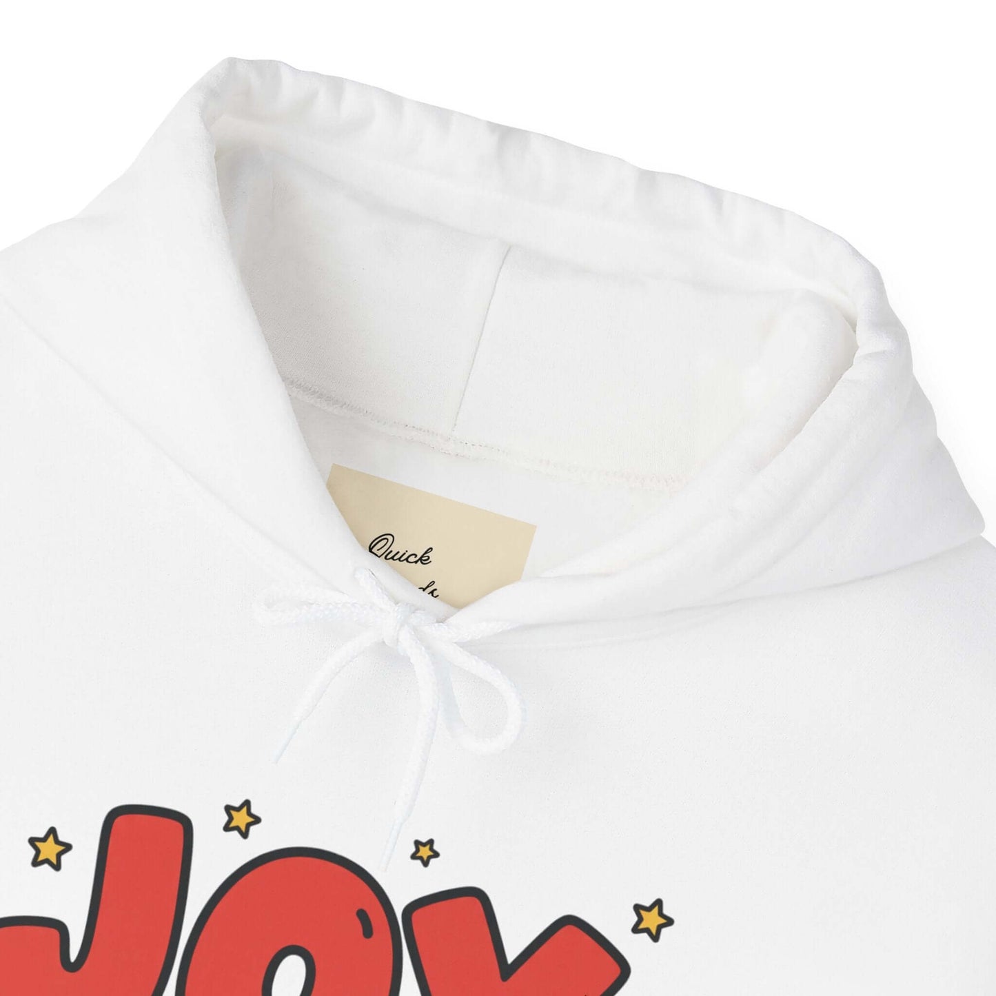 joy unisex hoodie in Bold Red,