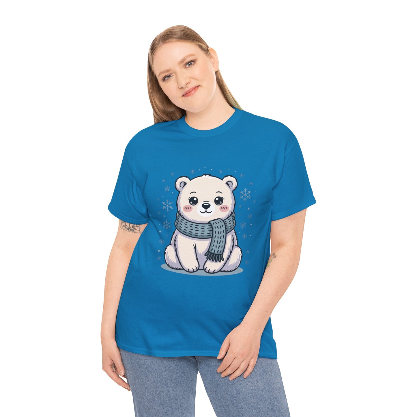 Cute Polar Bear Unisex Heavy Cotton Tee