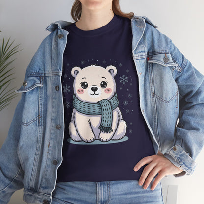 Cute Polar Bear Unisex Heavy Cotton Tee