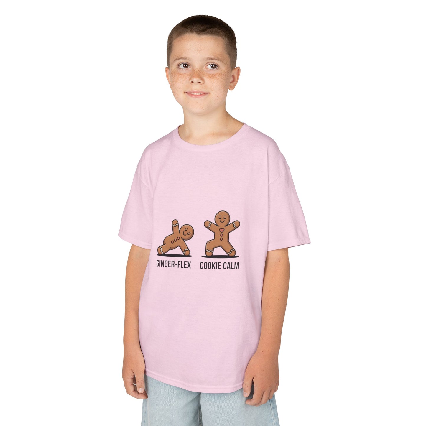 Gingerbread Workout Kids Tee - Ginger-Flex & Cookie Calm Design
