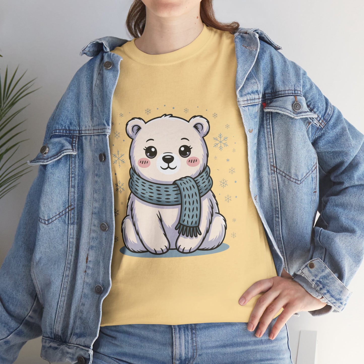 Cute Polar Bear Unisex Heavy Cotton Tee