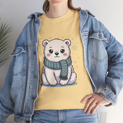 Cute Polar Bear Unisex Heavy Cotton Tee
