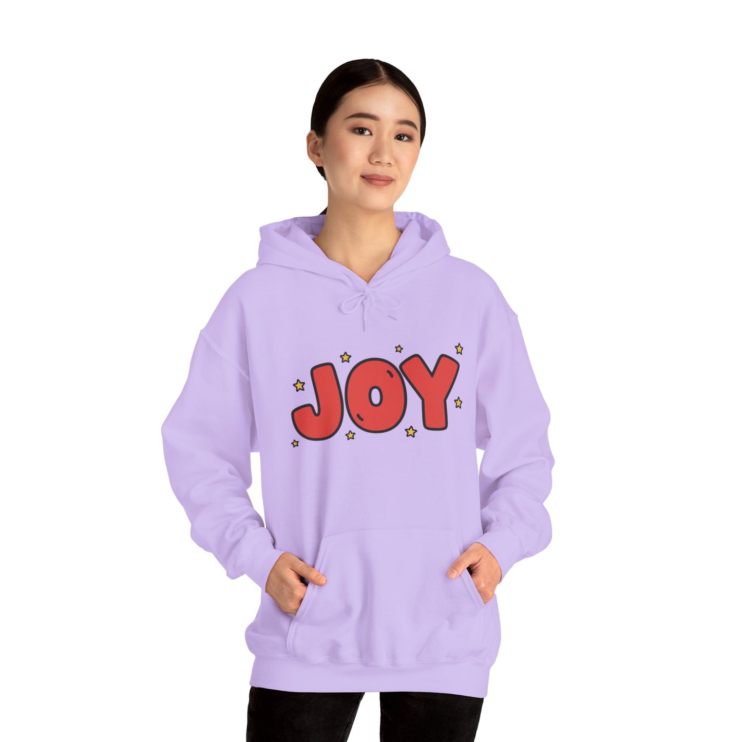 joy unisex hoodie in Bold Red,
