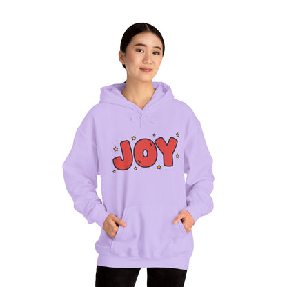 joy unisex hoodie in Bold Red,