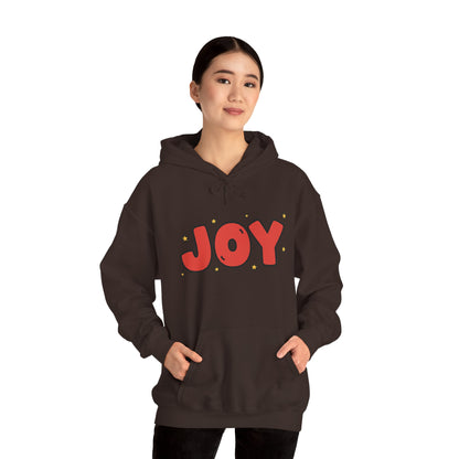 joy unisex hoodie in Bold Red,