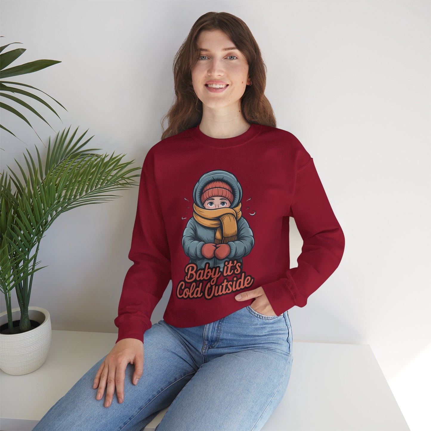 Baby It’s Cold Outside Crewneck Sweatshirt - Cozy Unisex Winter Apparel