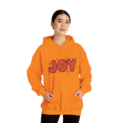 joy unisex hoodie in Bold Red,