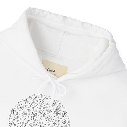 Christmas Doodle Unisex Heavy Blend Hooded Sweatshirt