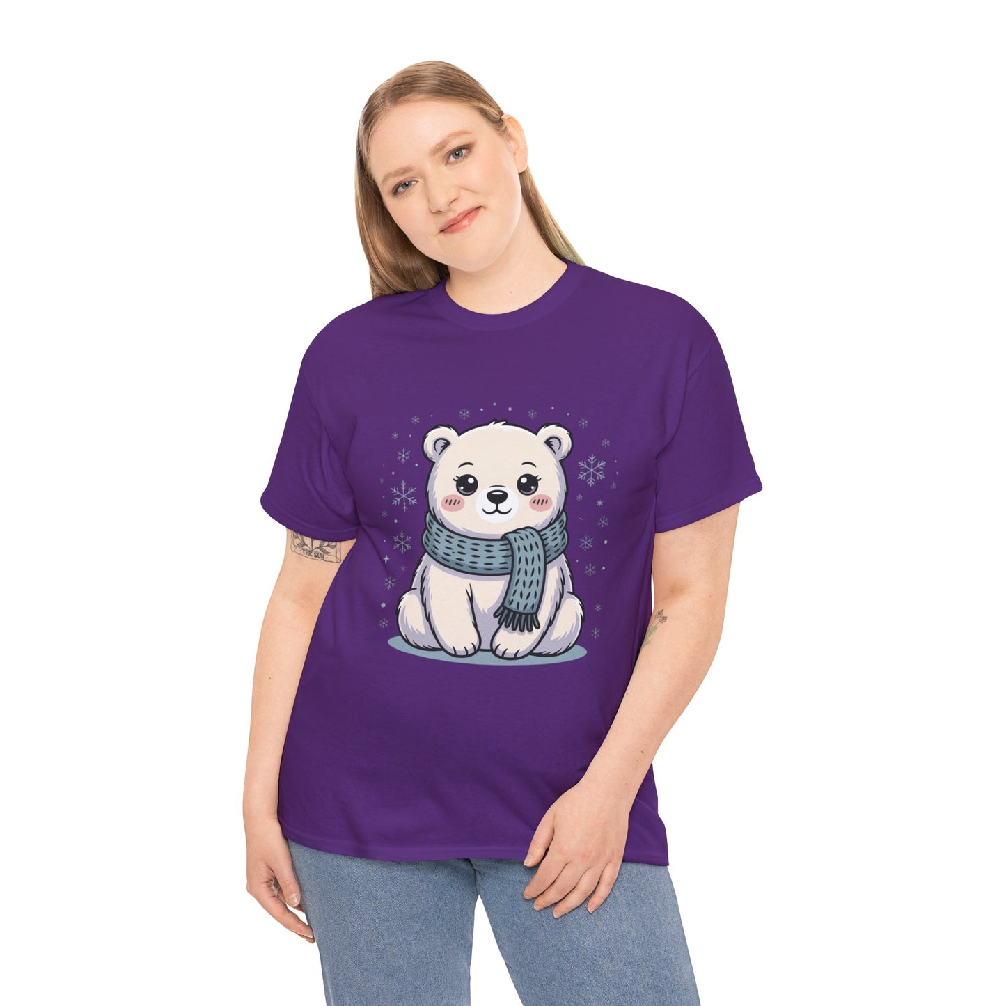 Cute Polar Bear Unisex Heavy Cotton Tee