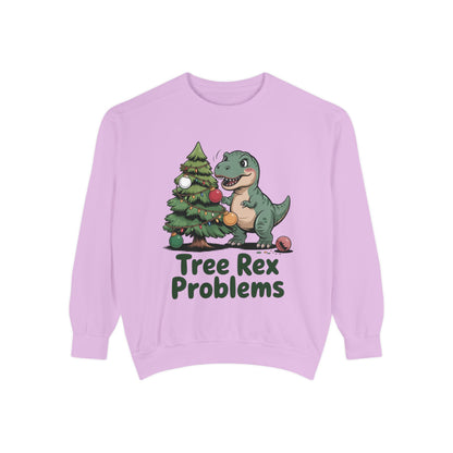 Dinosaur Christmas Sweatshirt - Tree Rex Problems