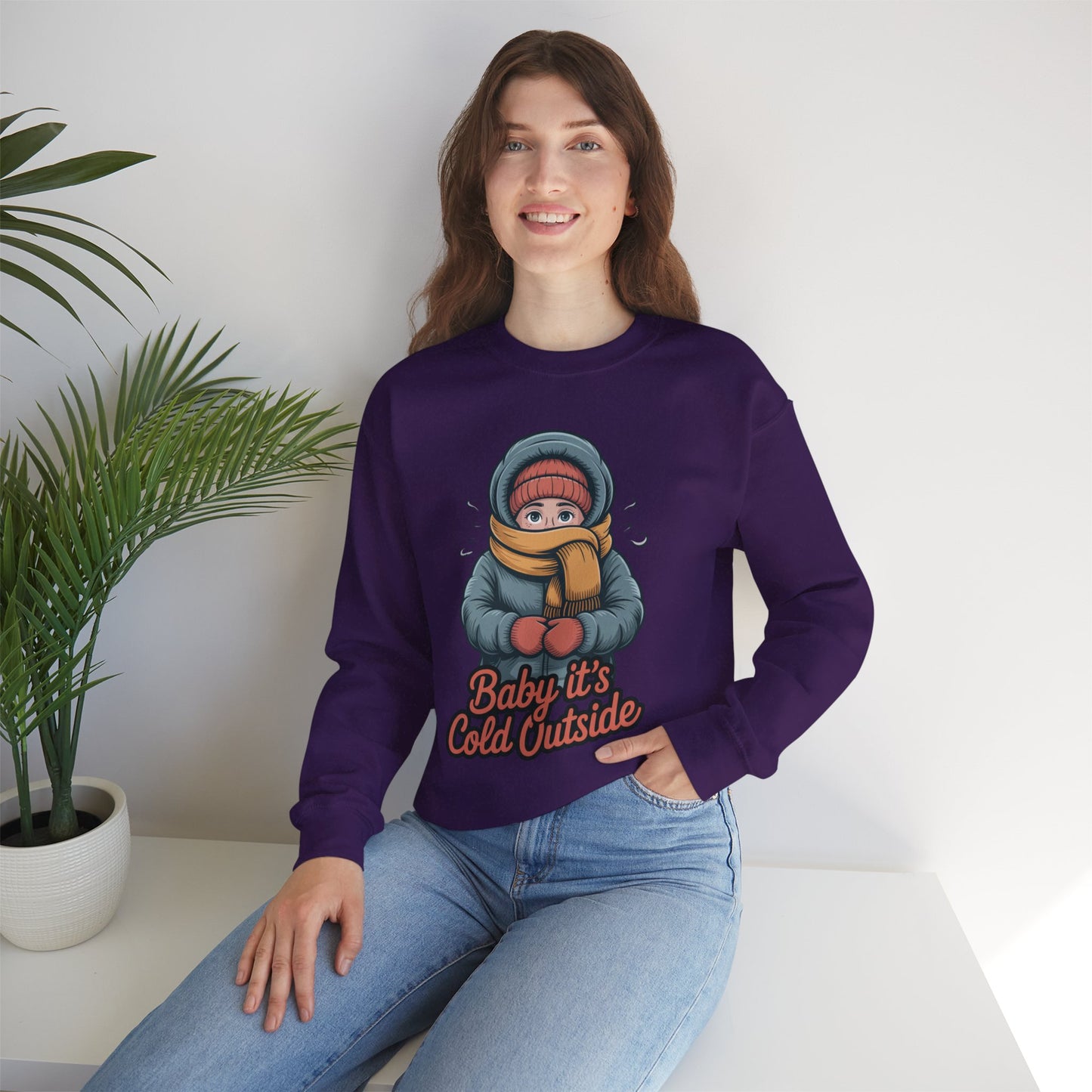 Baby It’s Cold Outside Crewneck Sweatshirt - Cozy Unisex Winter Apparel